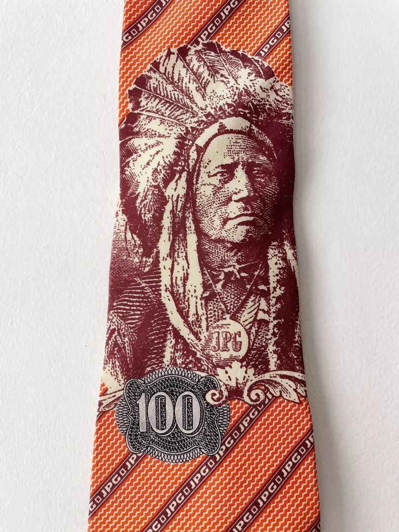 Jean Paul Gaultier Jean Paul Gaultier 94SS Indian Dollar Tie 2504-Nextarrow Size ONE SIZE - 2 Thumbnail