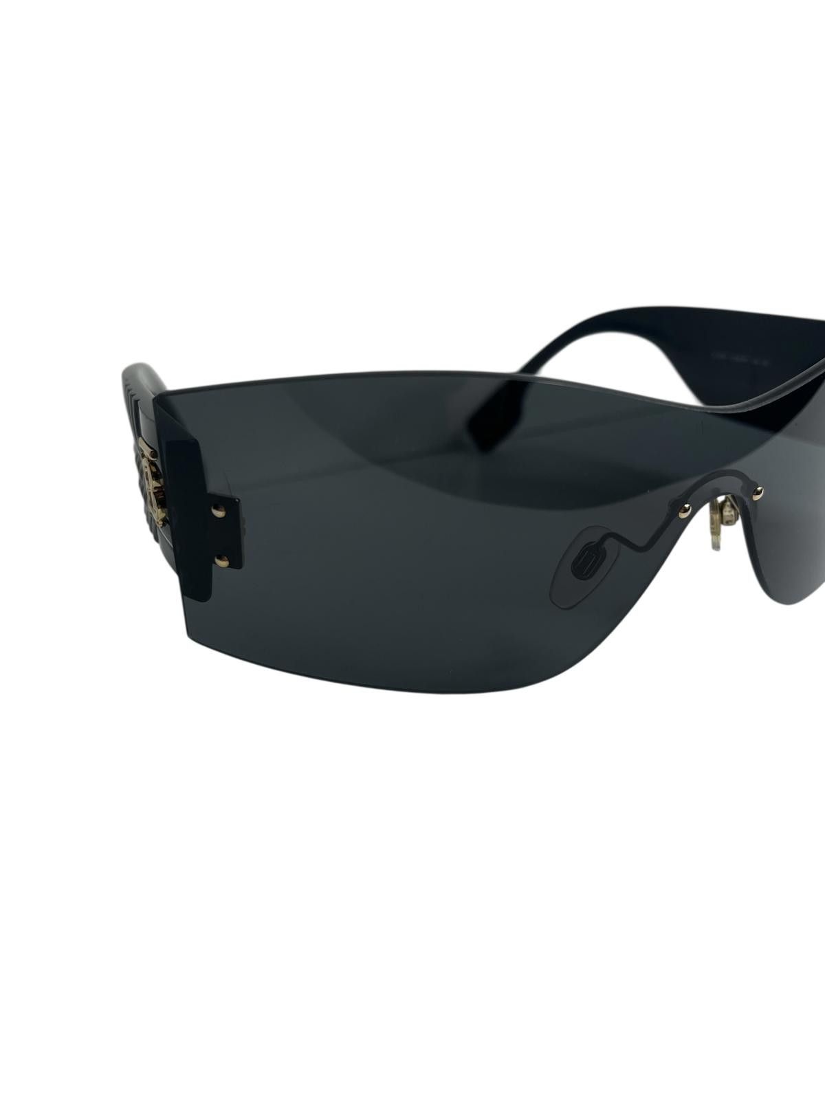 Burberry Burberry Shield Visor Sunglasses TB Logo Black Size ONE SIZE - 6 Thumbnail