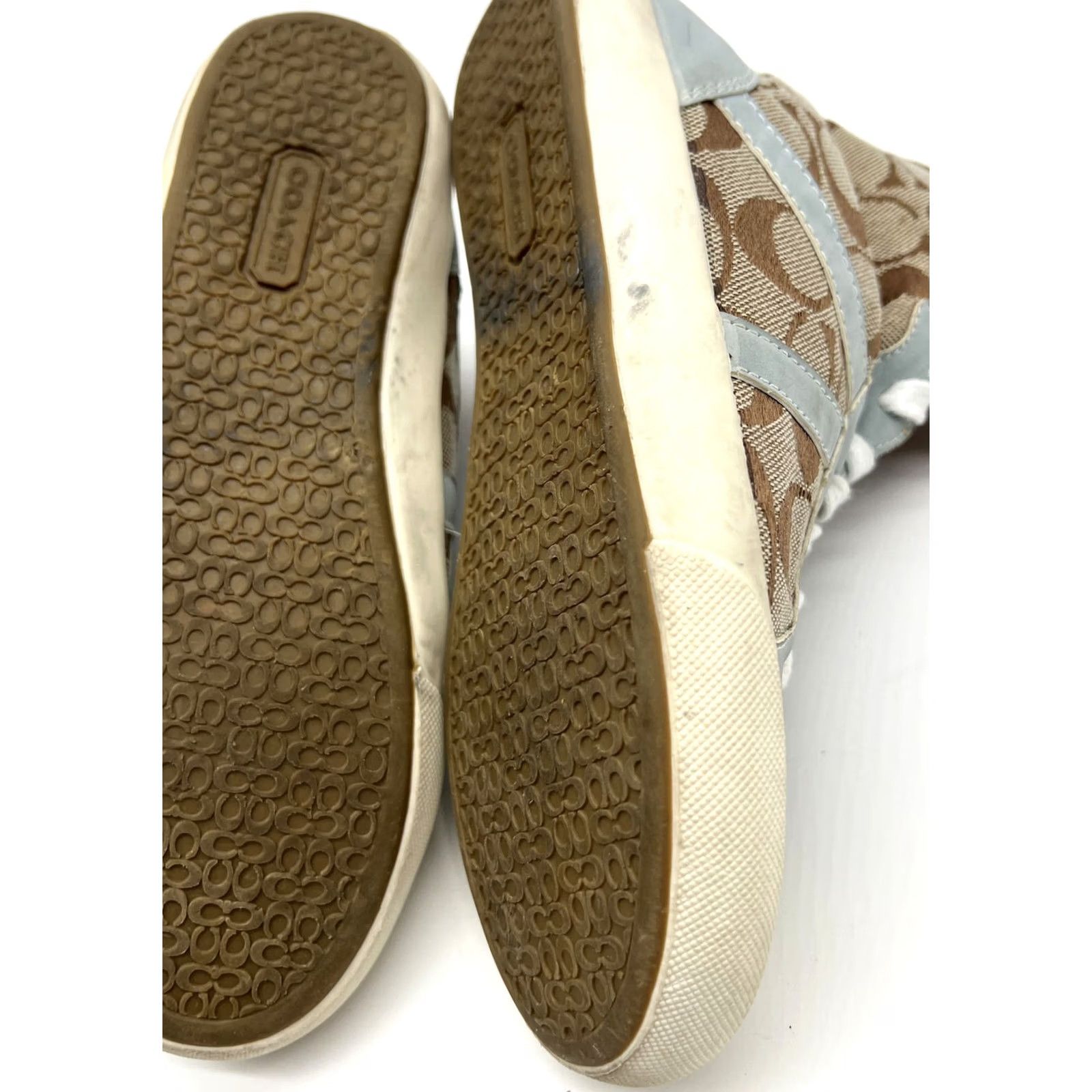 Coach COACH Bonney High Top Womens Size 7.5 M Logo Lace Up Brown Sneakers Size M / US 6-8 / IT 42-44 - 6 Thumbnail