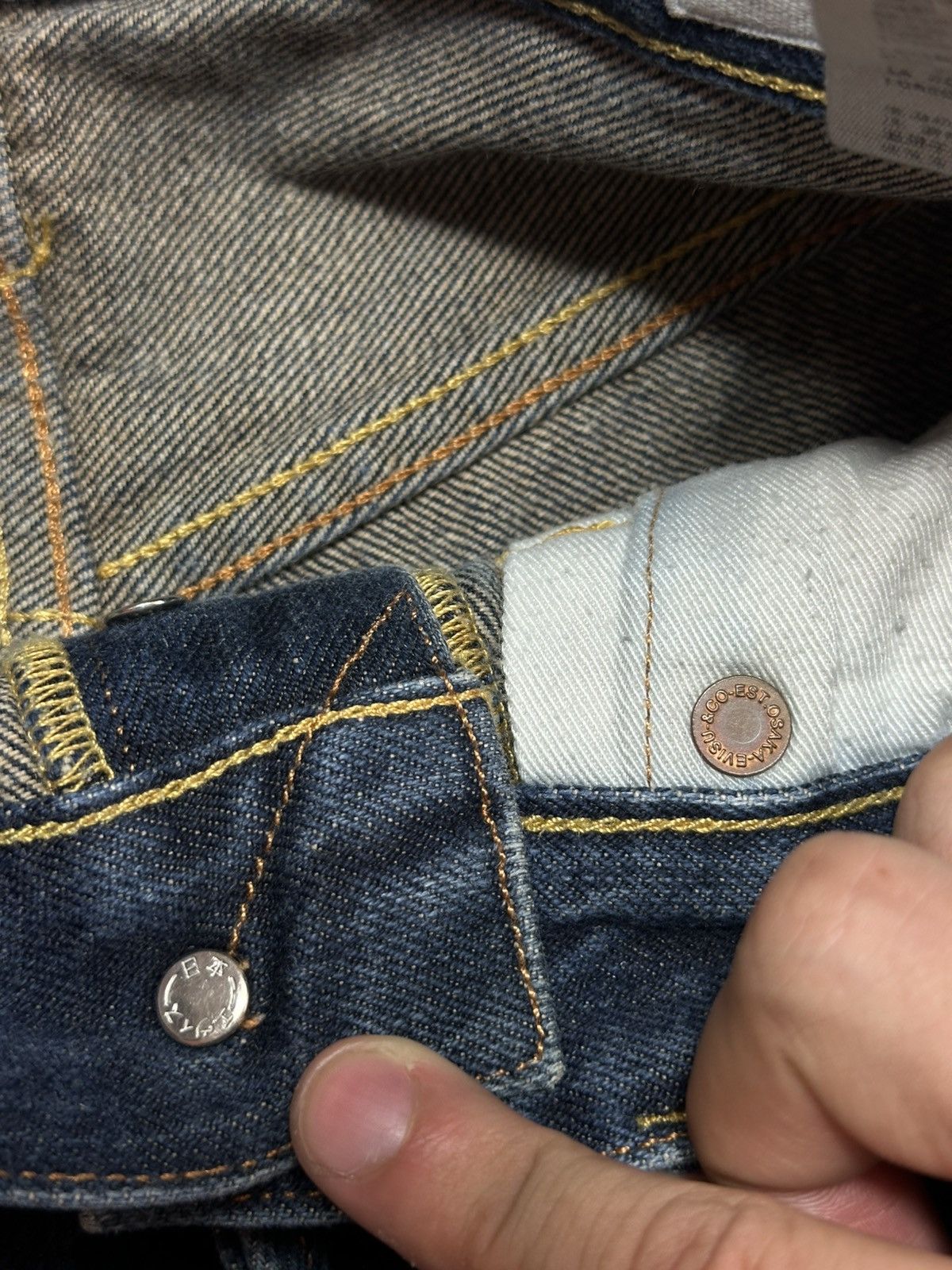 Evisu × Vintage Vintage Evisu Seagull Selvedge Jeans Size US 30 / EU 46 - 10 Thumbnail