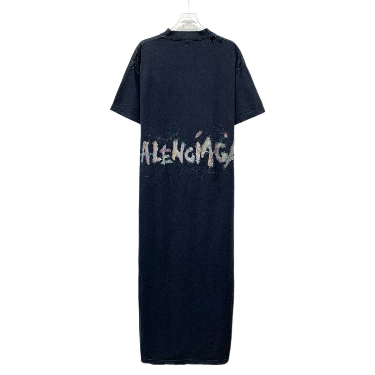 Balenciaga Balenciaga Black Vintage Logo Short Sleeve Dress K26WX Size S / US 4 / IT 40 - 2 Thumbnail