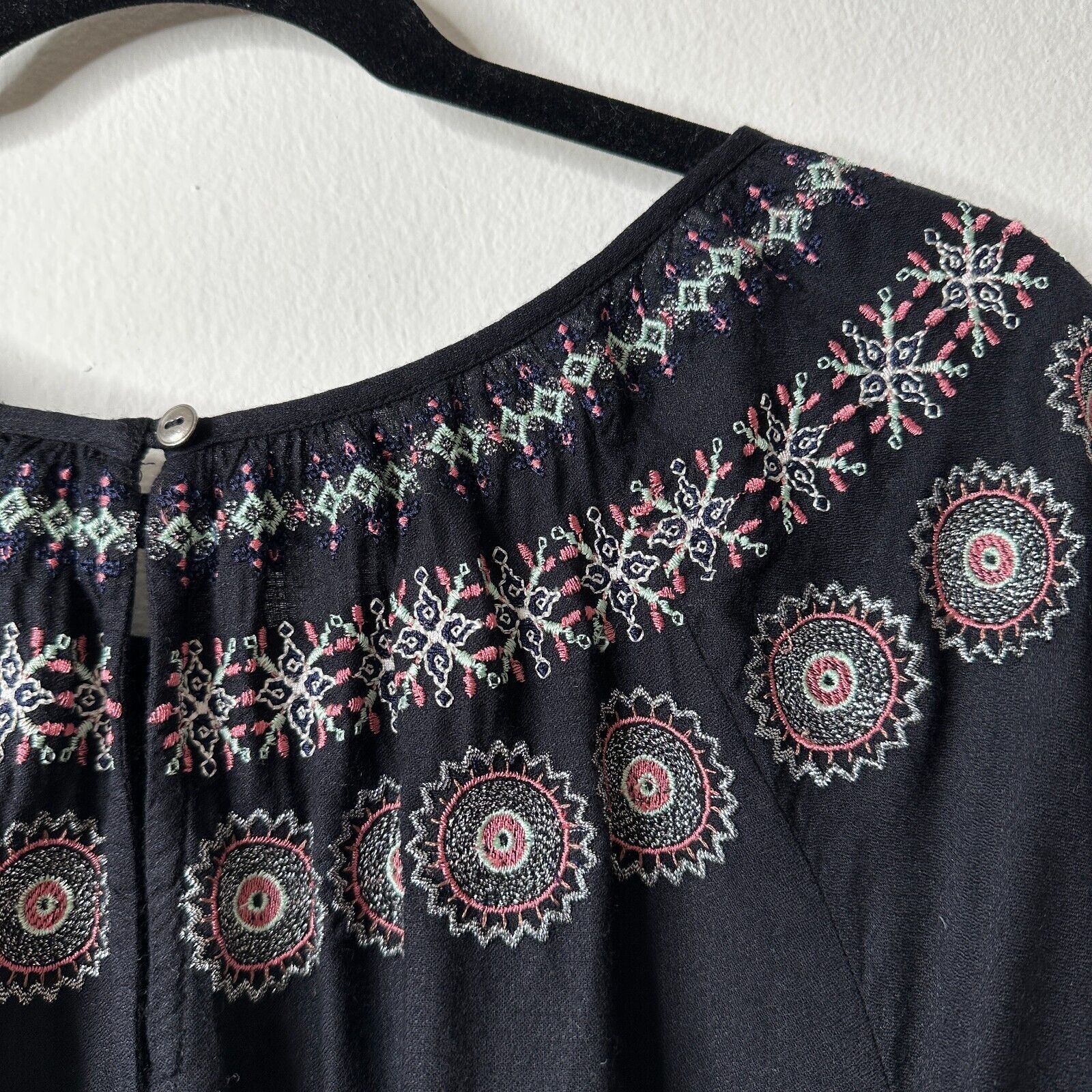 Other Velvet By Graham & Spencer Eva Black Peasant Top XS Size XS / US 0-2 / IT 36-38 - 10 Thumbnail