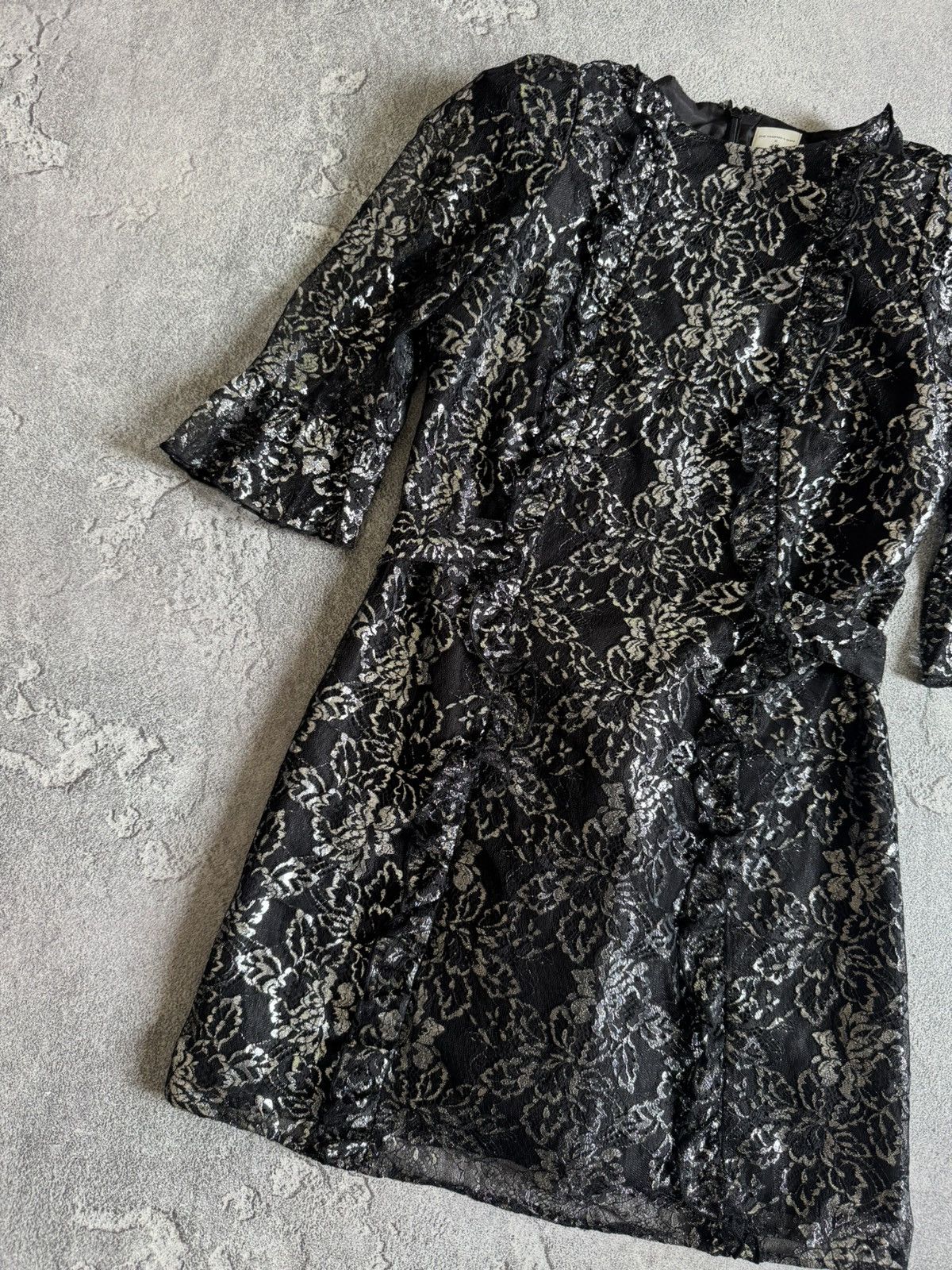 The Vampire's Wife THE VAMPIRE'S WIFE H&M silver black metallic lace dress Size M / US 6-8 / IT 42-44 - 10 Thumbnail
