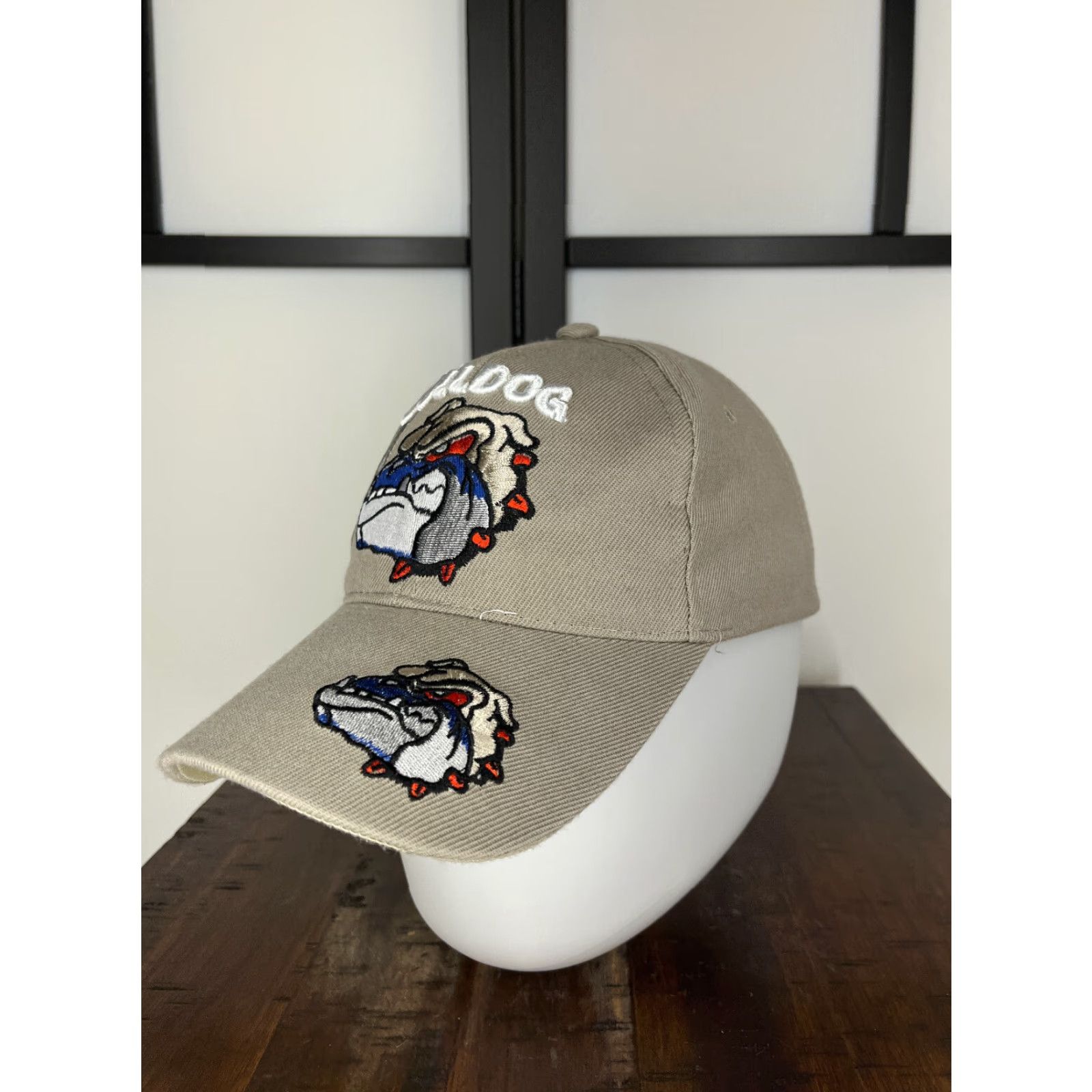 Vintage Gonzaga Bulldogs Basketball Hat Cap Strap Back Adult One Size Beige 100% Acrylic Size ONE SIZE - 5 Thumbnail