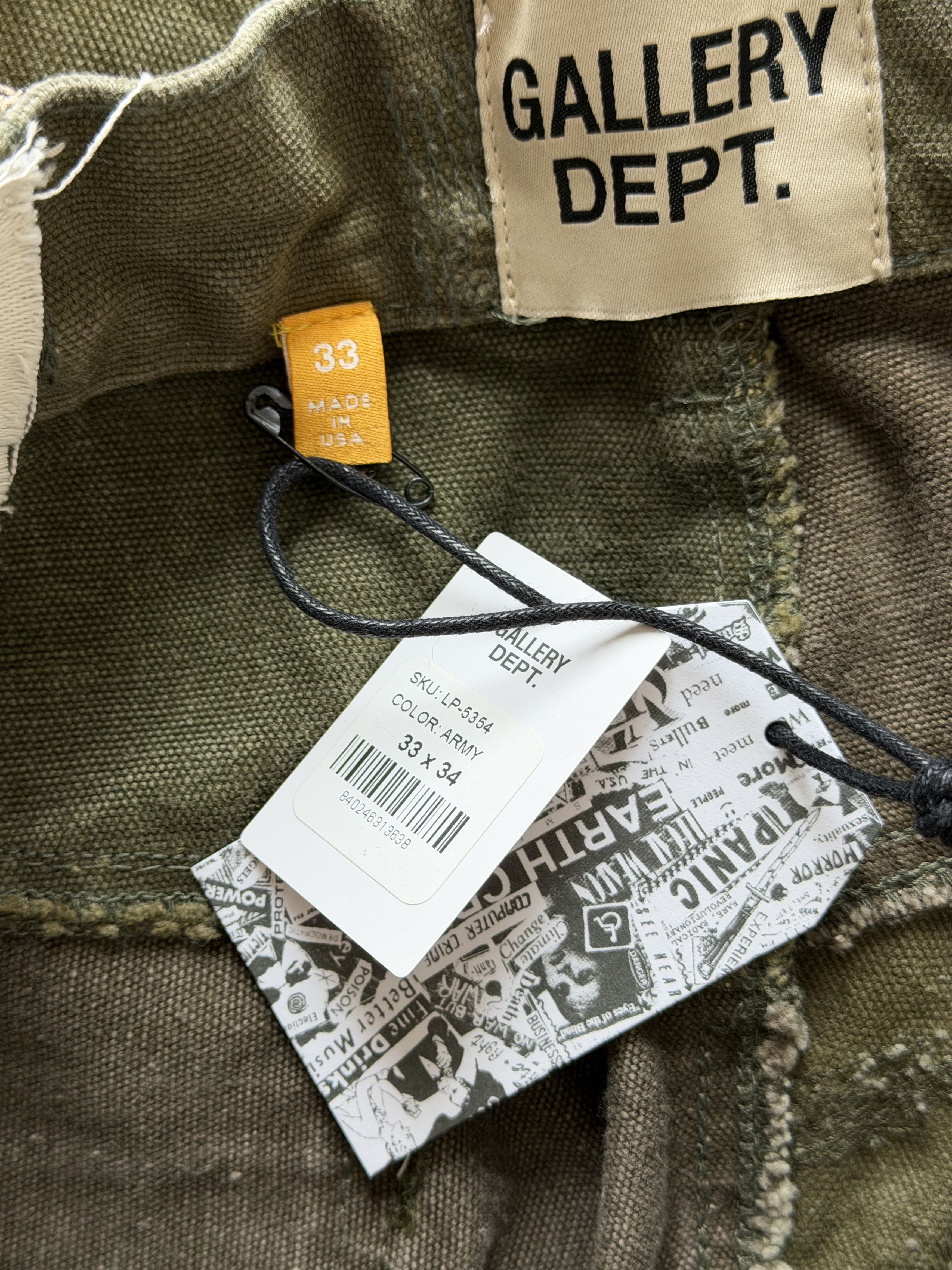 Gallery Dept. Gallery Dept Logan Kit Army Pants in Green Size US 33 - 10 Thumbnail