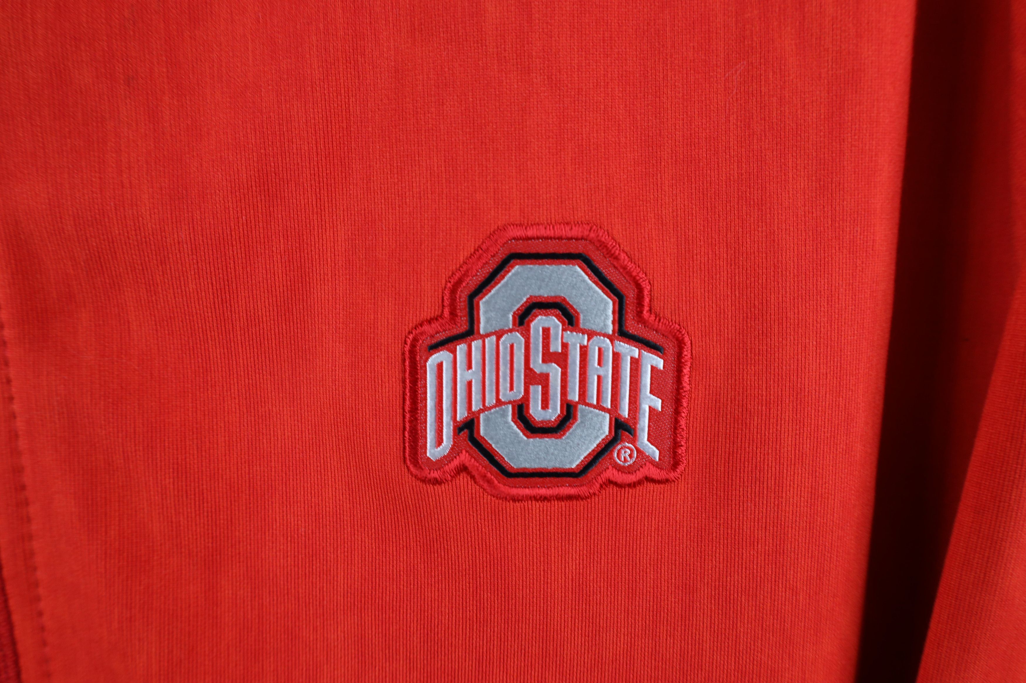 Nike × Vintage Nike Ohio State University Half Zip Pullover Sweater Red Size US XL / EU 56 / 4 - 4 Thumbnail