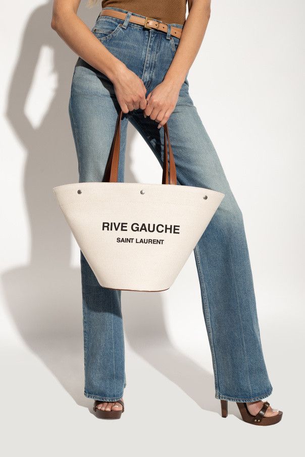 Saint Laurent Paris o1b1hav110225 Size: OS/ Rive Gauche Shopping Bag in Beige Size ONE SIZE - 2 Thumbnail