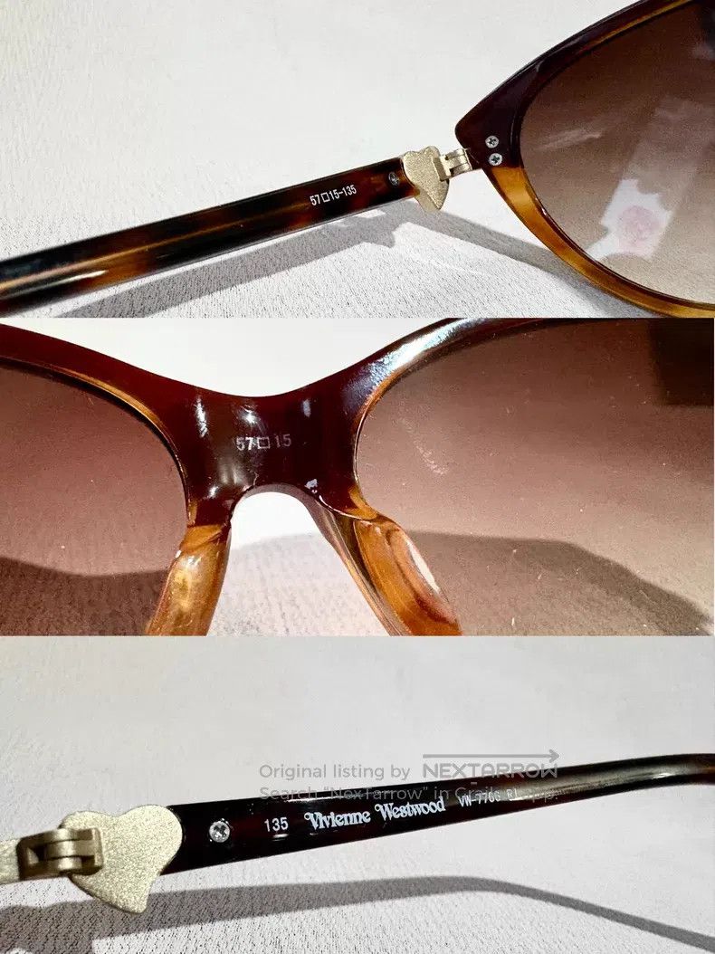 Vivienne Westwood Vivienne Westwood Tea-colored heart Saturn sunglasses Size ONE SIZE - 4 Thumbnail