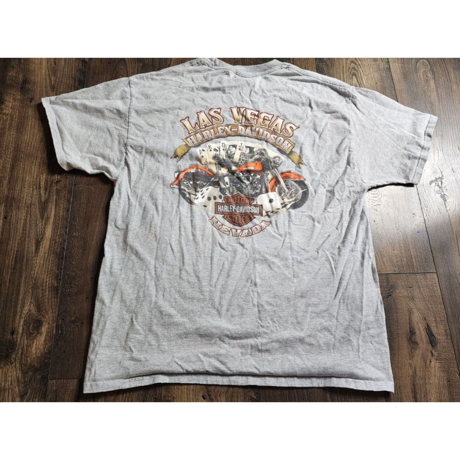 Harley Davidson VINTAGE Harley-Davidson T-Shirt Skull Double-Sided Crew Neck Short Sleeve Gray XL Men’s Size US XL / EU 56 / 4 - 2 Thumbnail