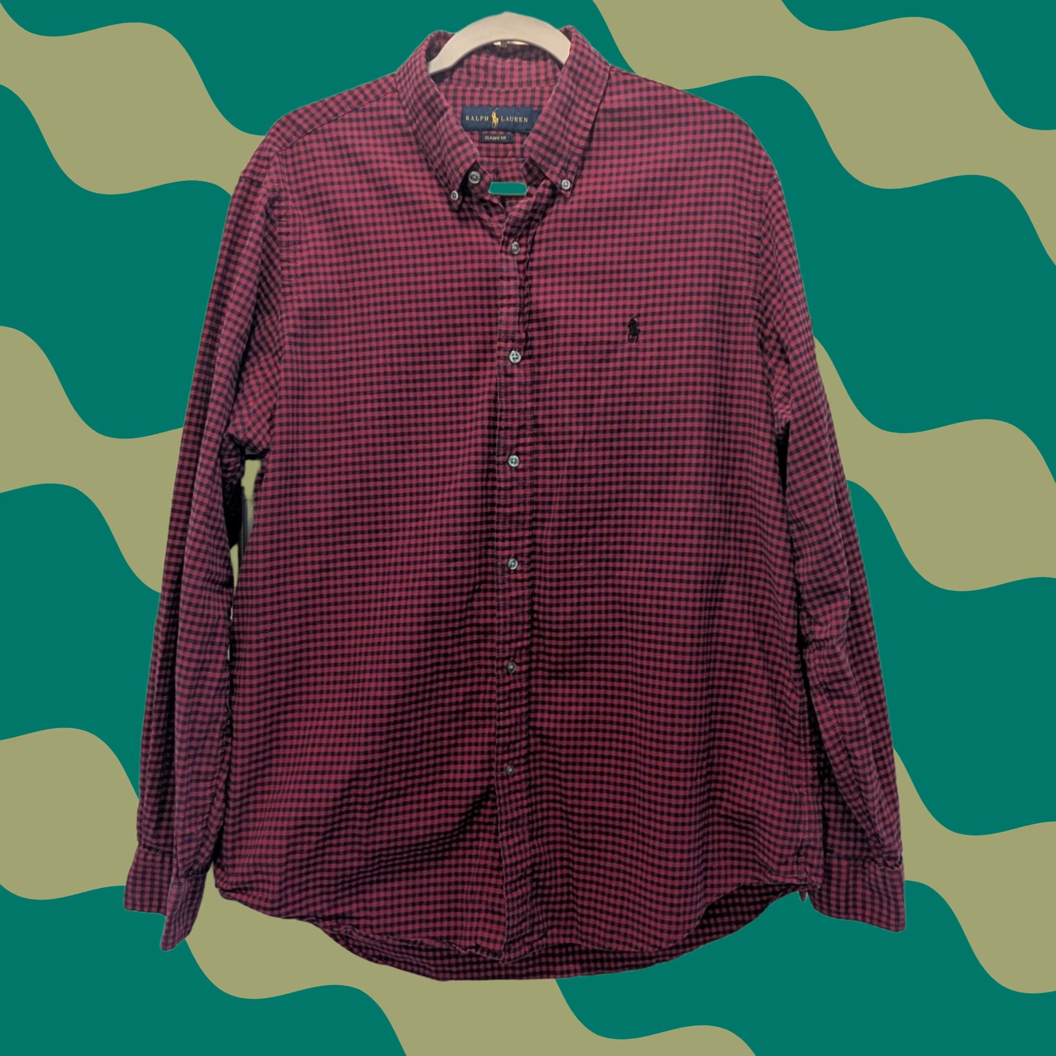 Ralph Lauren Ralph Lauren Mens Long Sleeve Gingham Shirt Red Black L Size Regular Button-Down Size US L / EU 52-54 / 3 - 1 Thumbnail