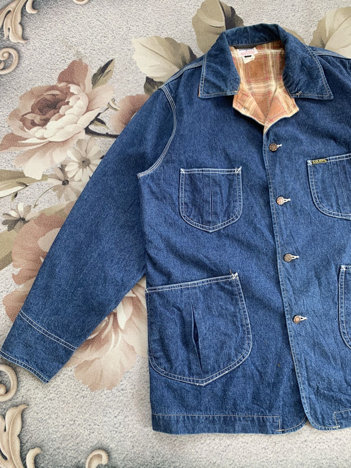 Indigo Sanjego Genuine Indigo Denim Jacket Size US L / EU 52-54 / 3 - 3 Thumbnail