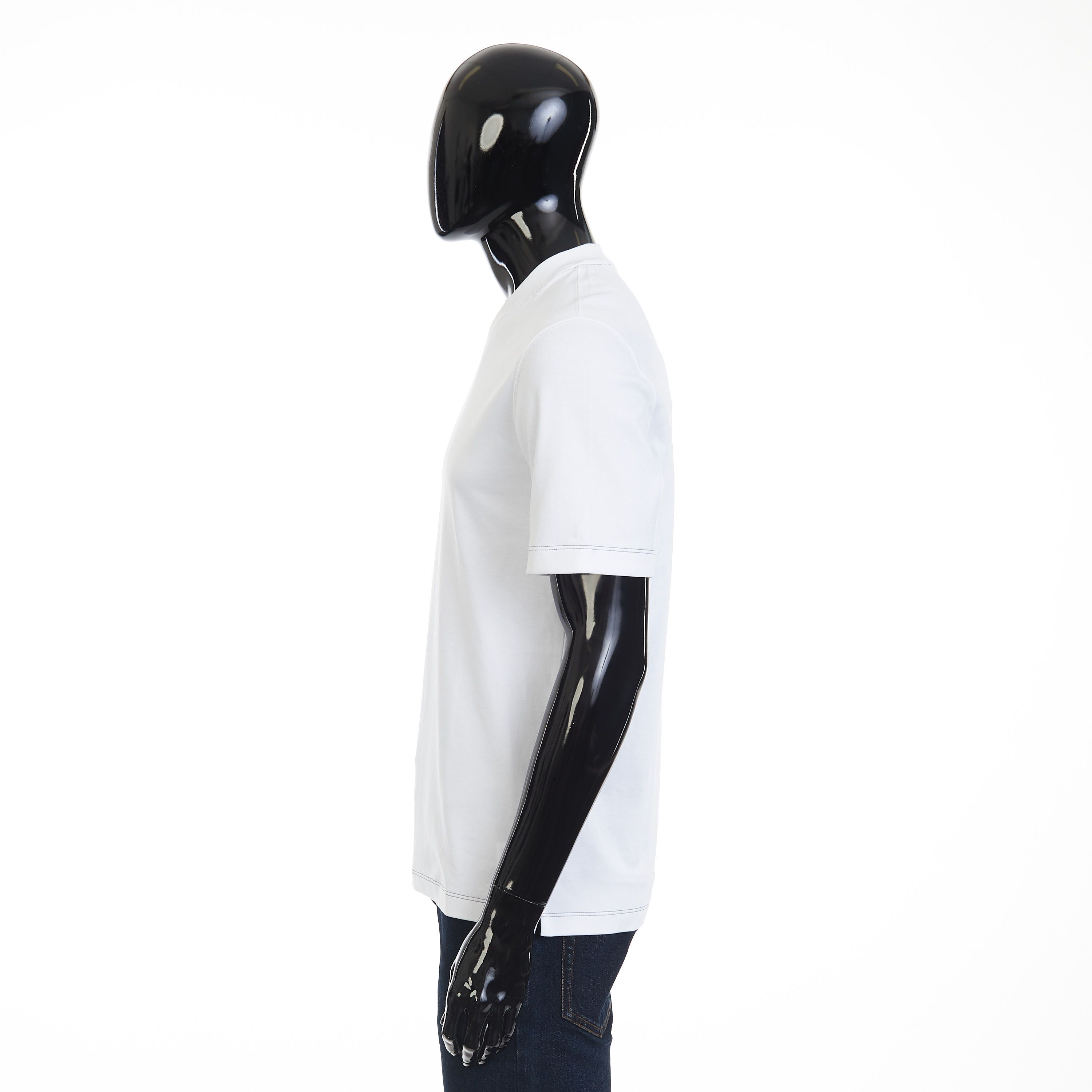 Brunello Cucinelli White V-Neck T-shirt - Short-sleeve, Cotton Interlock Size US XXL / EU 58 / 5 - 4 Thumbnail