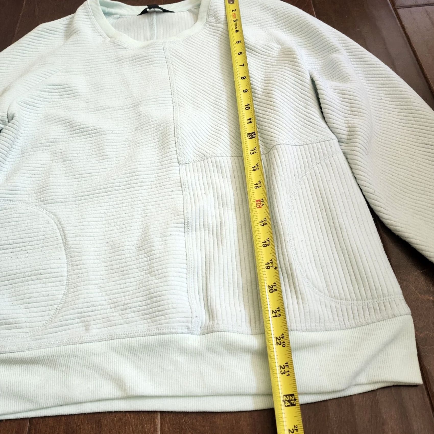 Fila Fila Sweater Women Blue Solid Long Sleeve Crew Neck Pockets Outdoor Casual Size M - Women's Pullover" Size M / US 6-8 / IT 42-44 - 7 Thumbnail