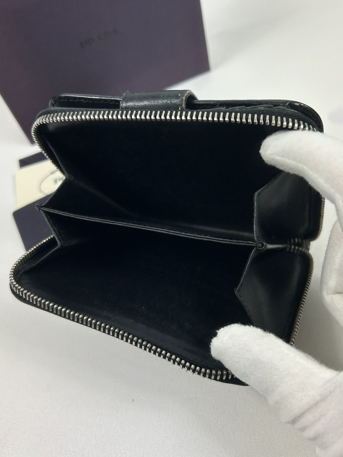 Prada Prada Jacquard Leather Zippy Wallet Size ONE SIZE - 7 Thumbnail