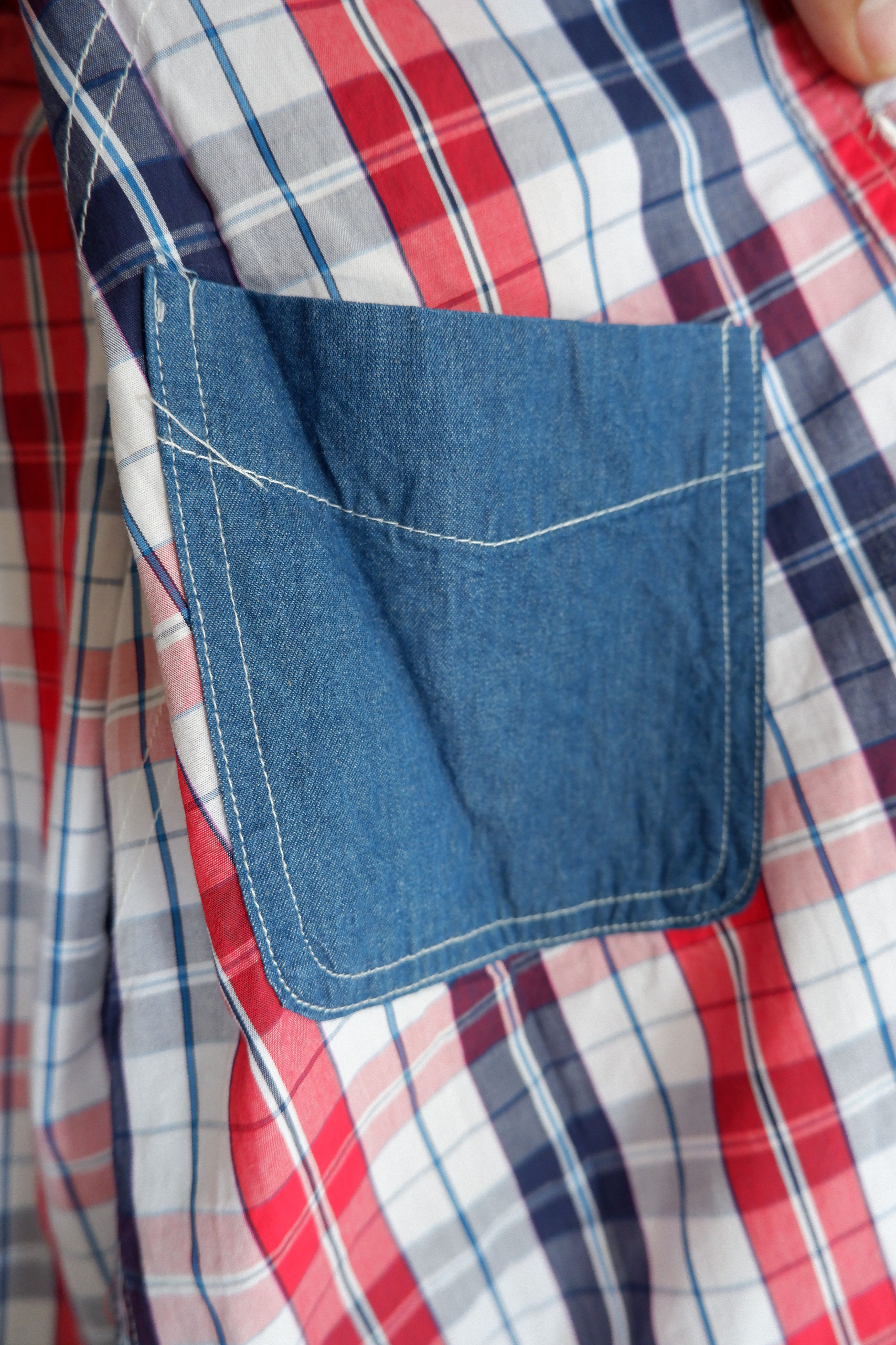 Comme des Garcons Homme Plus 2005 Junya Watanabe CDG Plaid Contrast Stitch Shirts Size US L / EU 52-54 / 3 - 6 Thumbnail