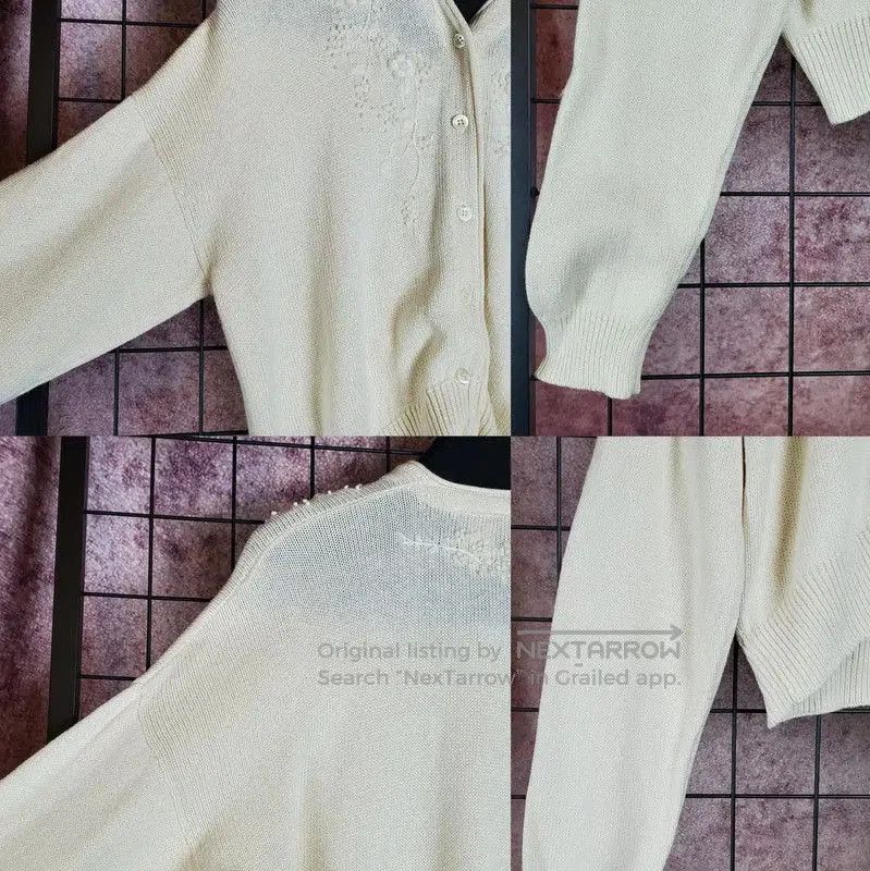 Dior Dior Beige Cotton Blend Embroidered Long Sleeve Top . Size M / US 6-8 / IT 42-44 - 5 Thumbnail