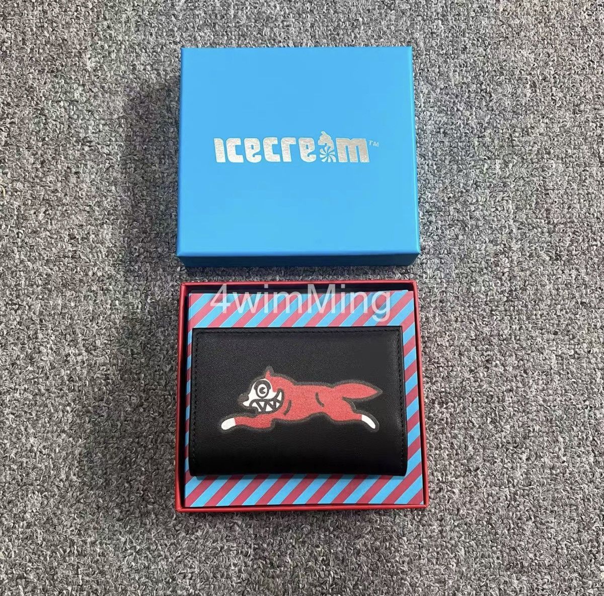 Billionaire Boys Club BBC ICECREAM Classic Running Dog Leather Card & Coin Wallet Size ONE SIZE - 3 Thumbnail