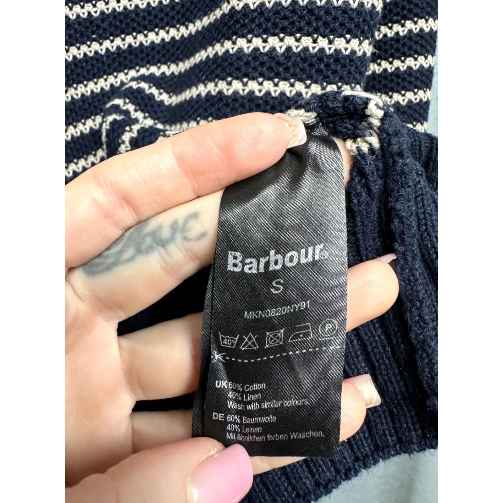 Barbour Barbour Mens Knit Crew Neck Sweater Size S Size US S / EU 44-46 / 1 - 4 Thumbnail