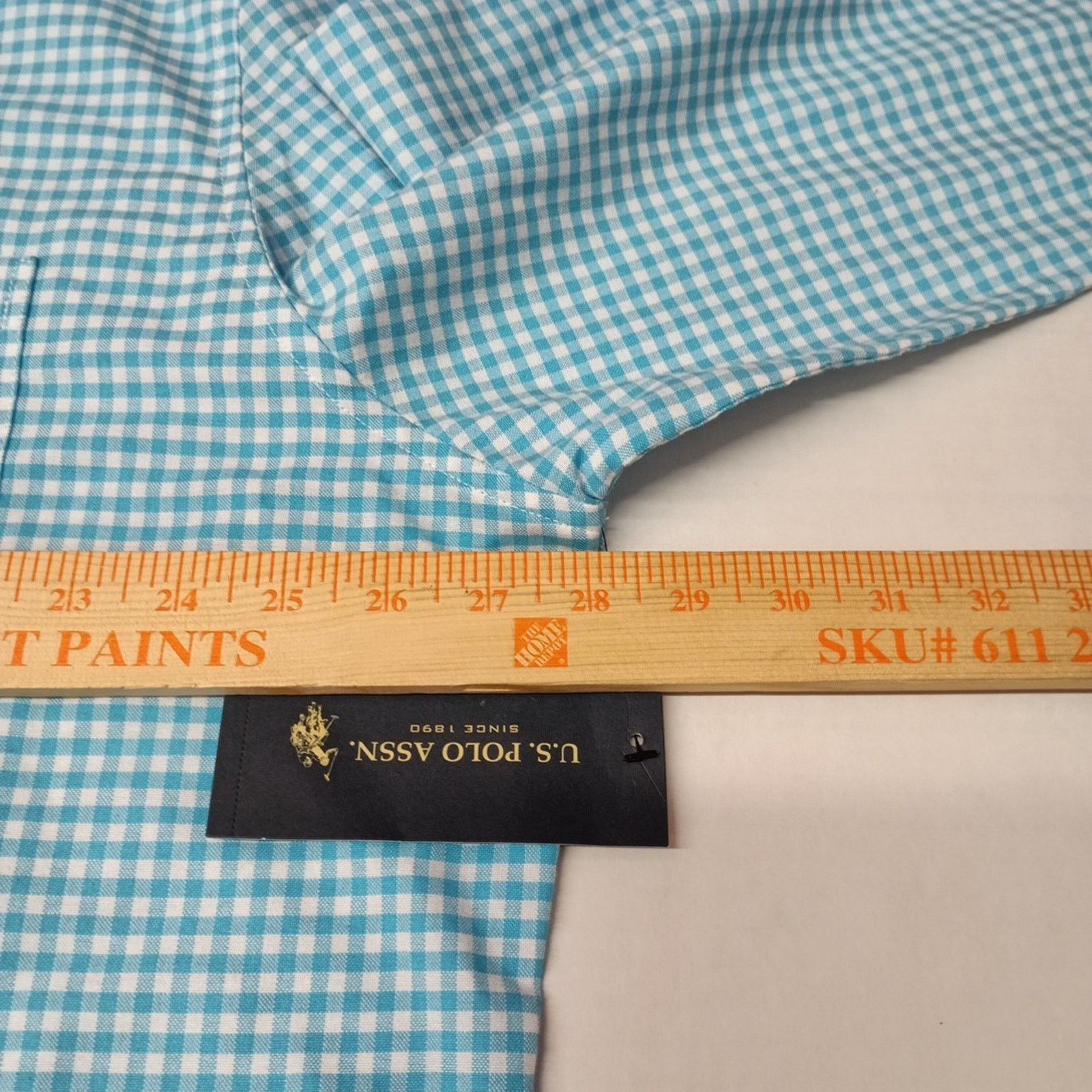U.S. Polo Assn. U.S. Polo Assn. Woven Shirt Men 3XL River Blue White Checker Size US XXL / EU 58 / 5 - 6 Thumbnail