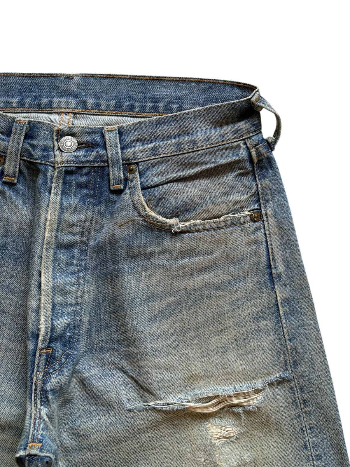 Levi's × Levi's Vintage Clothing Vintage 80s Levis 501 Big E Selvedge Mud Wash Jean Shorts Size US 29 - 7 Thumbnail