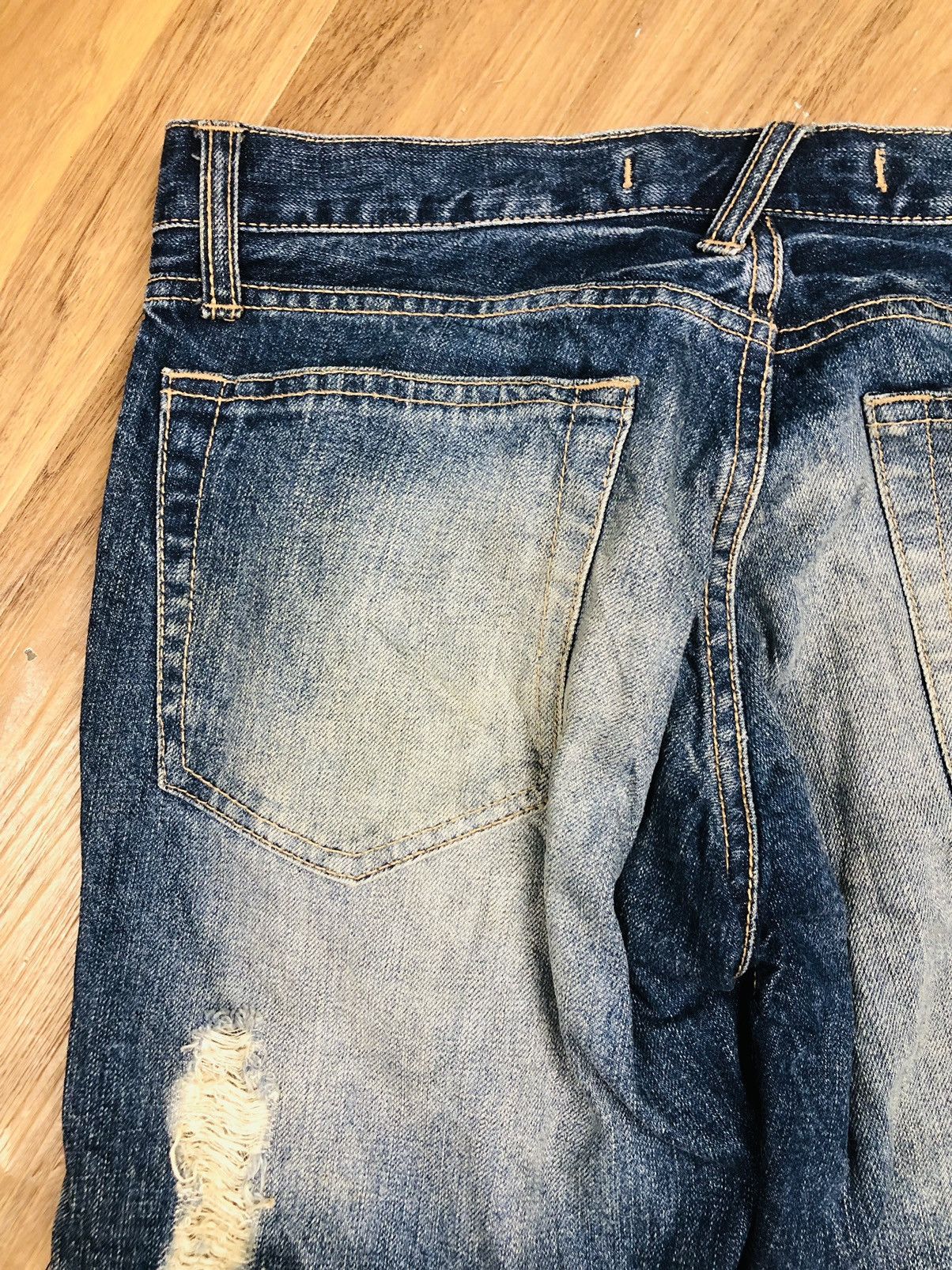 PPFM PPFM Japanese Denim Jeans Distressed Ripped Fade Unik (37) Size US 30 / EU 46 - 18 Thumbnail
