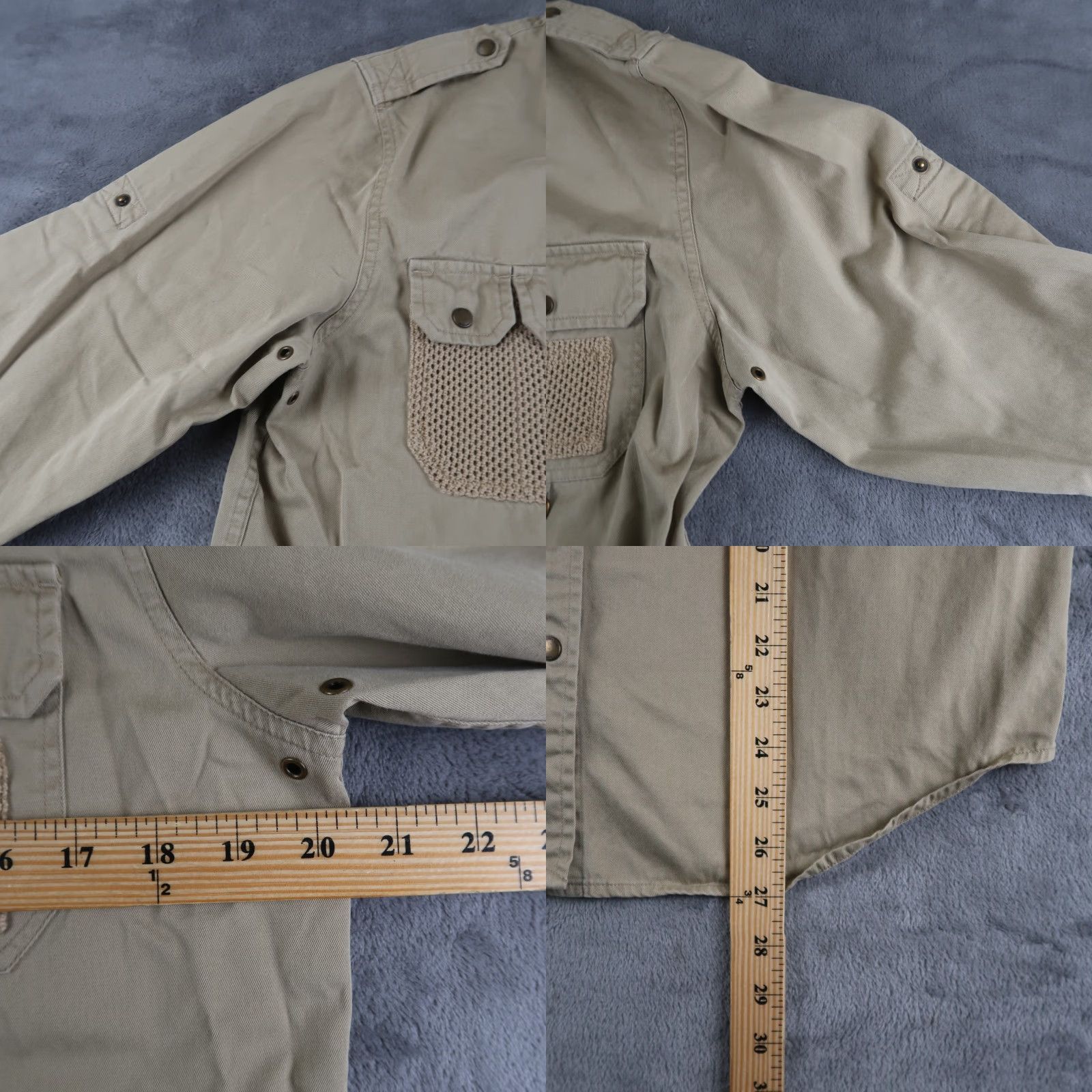 Ralph Lauren VINTAGE Ralph Lauren Safari Field Shirt Womens Khaki M Beige 100% Cotton Pockets Buttons Casual Regular Fit 90s Zoo Keeper Womens Size M / US 6-8 / IT 42-44 - 8 Thumbnail