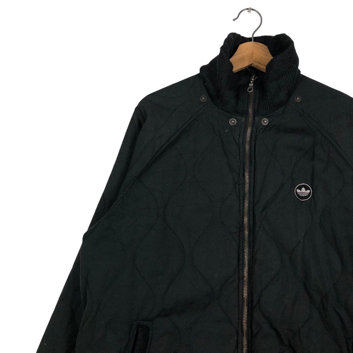 Adidas 🔥Vintage Zipper Biker Jacket Adidas Quilted Design Size US M / EU 48-50 / 2 - 7 Thumbnail