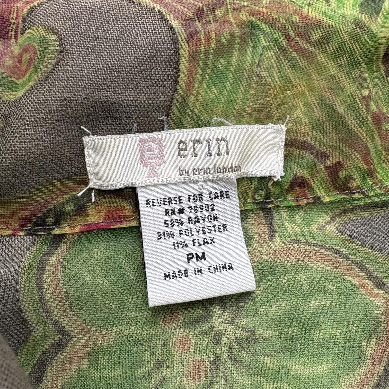 Vintage Vintage 90s Y2K Paisley Floral Semi-Sheer Button Up Blouse Size M / US 6-8 / IT 42-44 - 3 Thumbnail