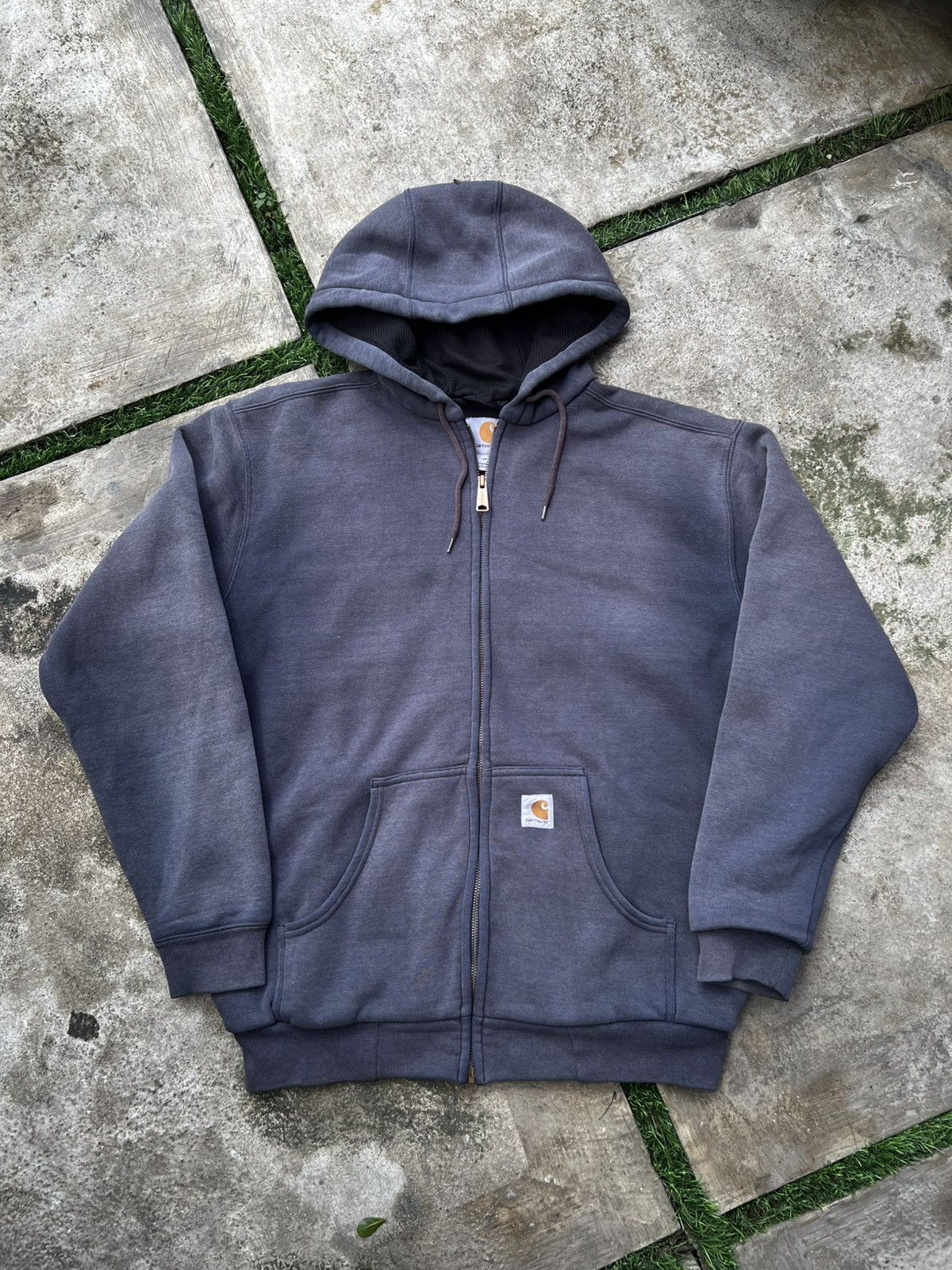 Carhartt Vintage Carhartt Thermal Lined Zip Hoodie Faded Navy Size M Size US M / EU 48-50 / 2 - 1 Thumbnail