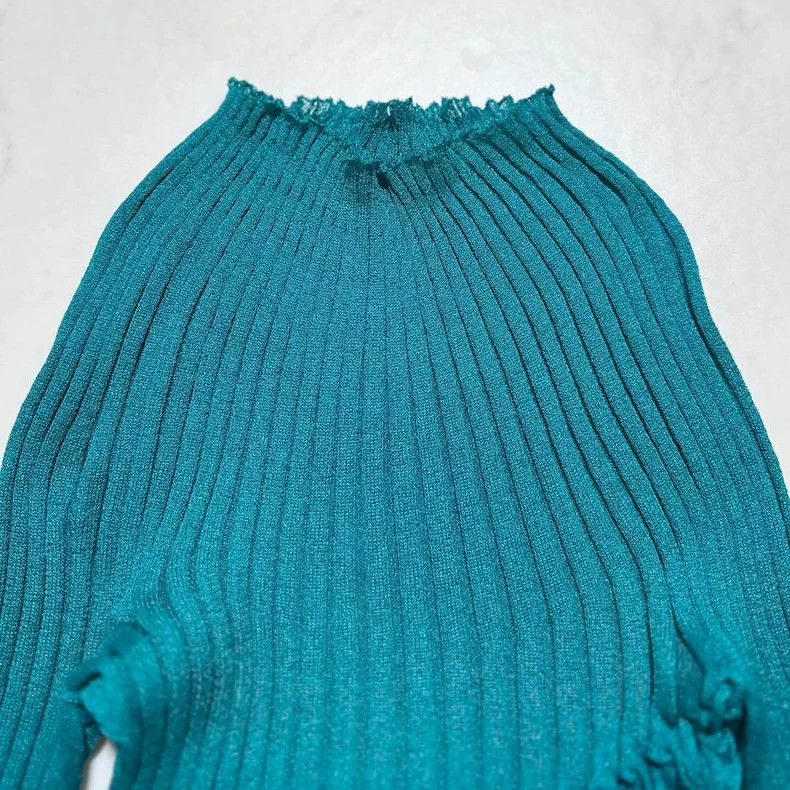 Issey Miyake Issey Miyake size:3 Ribbed stretch knitted pleated ruffled Size XS / US 0-2 / IT 36-38 - 3 Thumbnail
