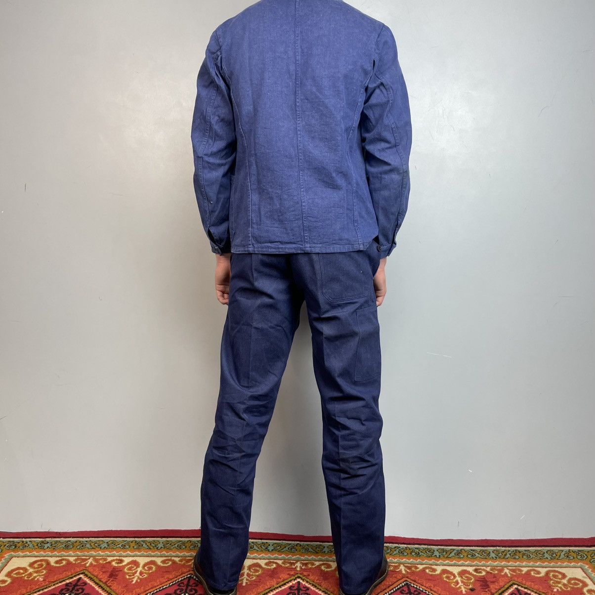 Le Laboureur Vintage 70’s French "Bleu de Travail" Chore Suit sz M Size US M / EU 48-50 / 2 - 6 Thumbnail