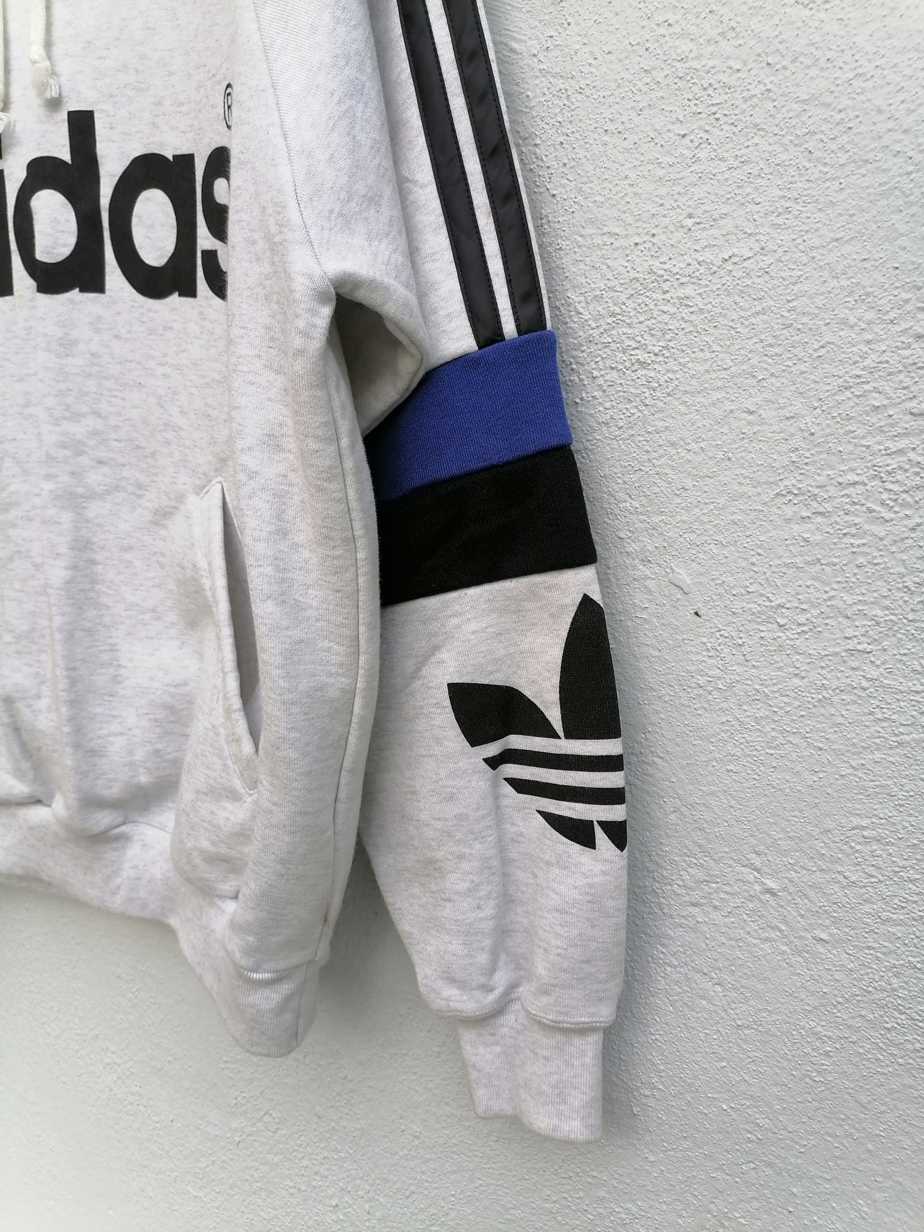 Adidas × Vintage Vintage 90s Adidas 3 Stripes Hoodies Size US M / EU 48-50 / 2 - 2 Thumbnail