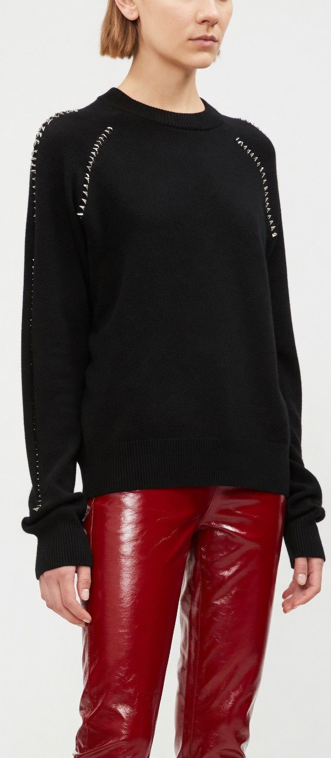The Kooples The Kooples Pierced Wool Cashmere Blend Sweater Black Size 3 Size M / US 6-8 / IT 42-44 - 2 Thumbnail