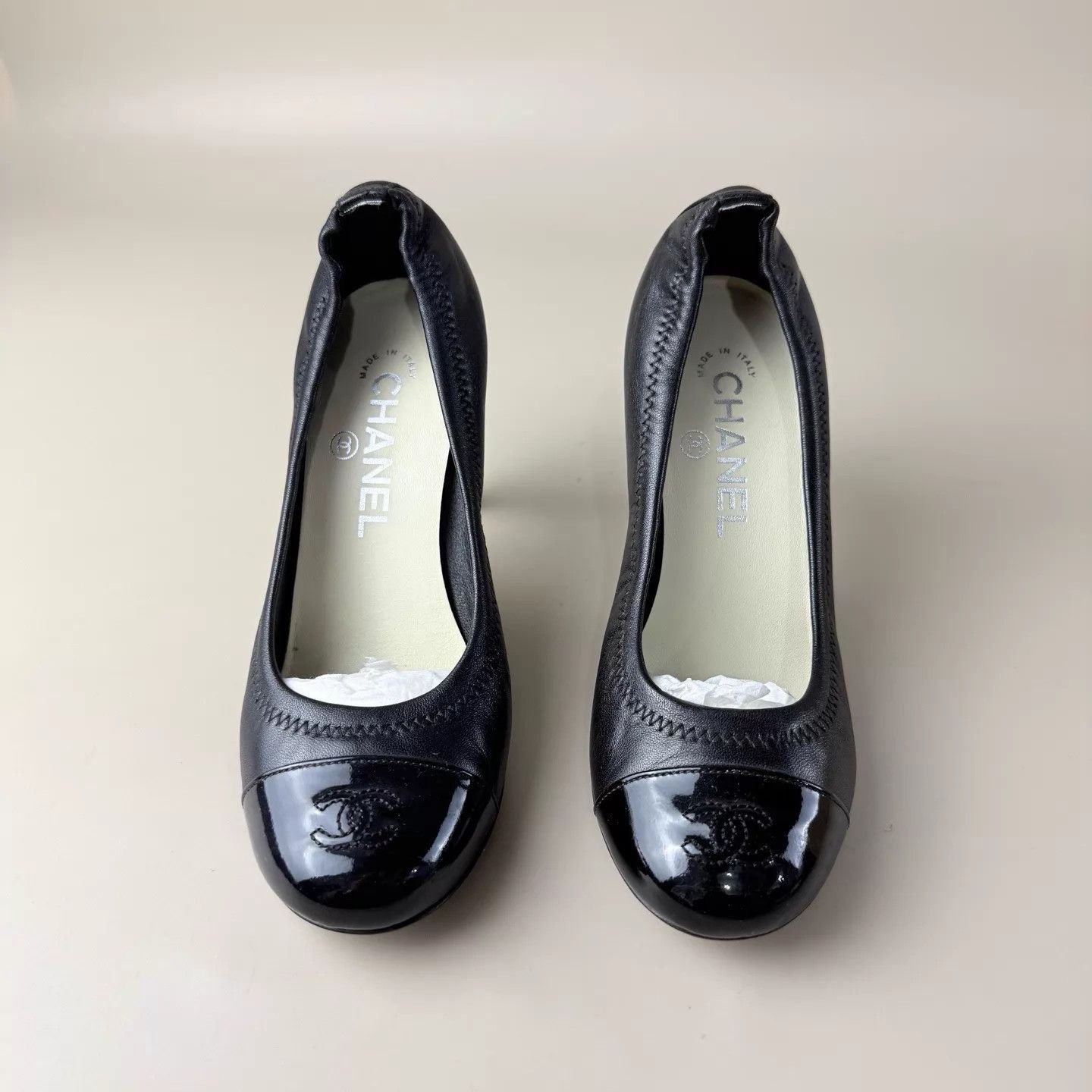 Chanel CHANEL CC Black Ballet Heels 36 95 New Size US 5.5 / IT 35.5 - 2 Thumbnail