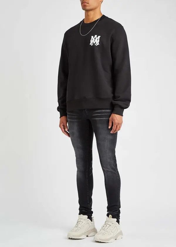 Amiri o1mle0426 Stack Straight Jeans in Faded Black Size US 29 - 4 Thumbnail