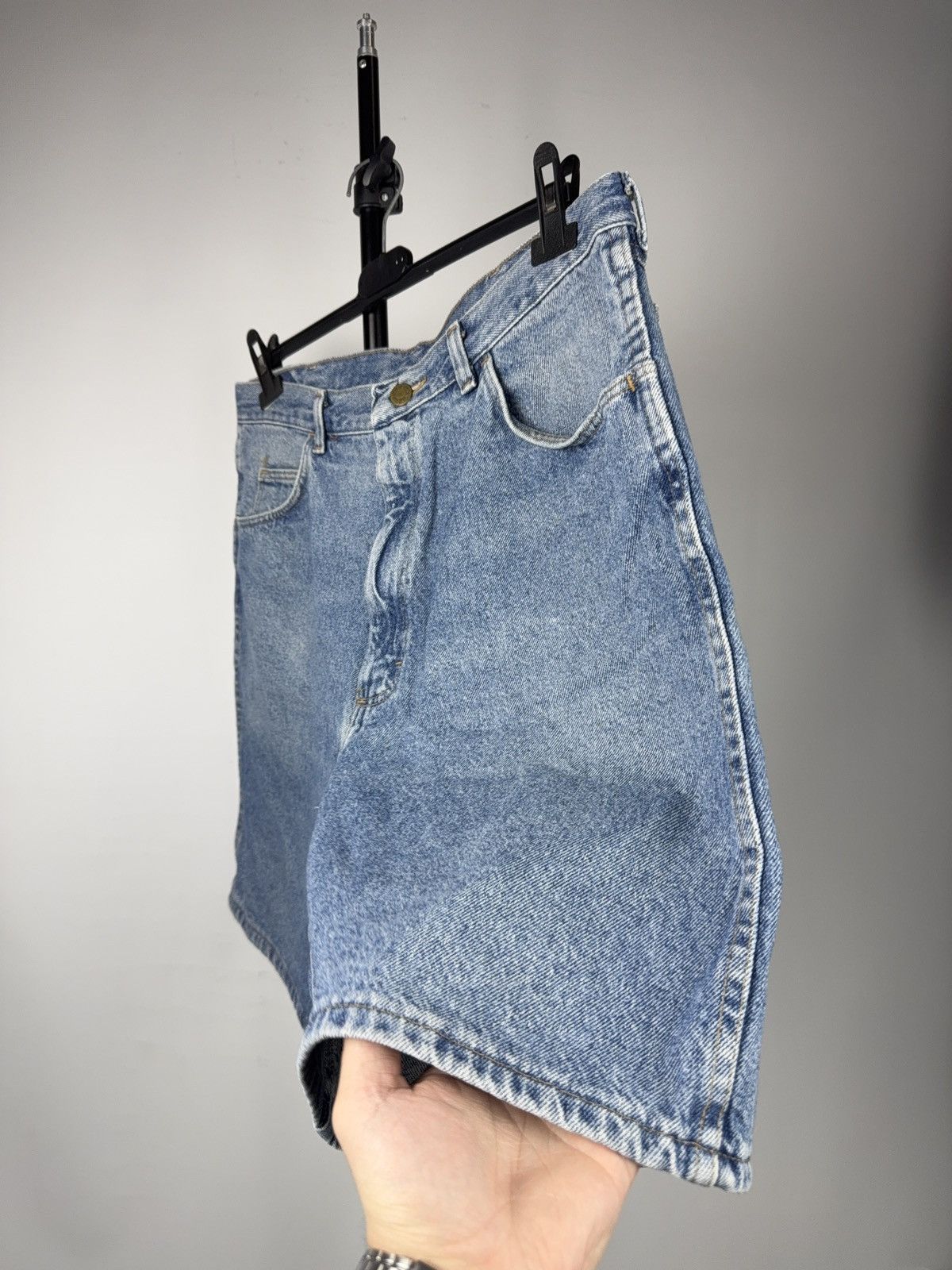 Wrangler ⚡️90s Vintage Wrangler Denim Shorts Light Wash Classic Fit Size US 34 / EU 50 - 3 Thumbnail