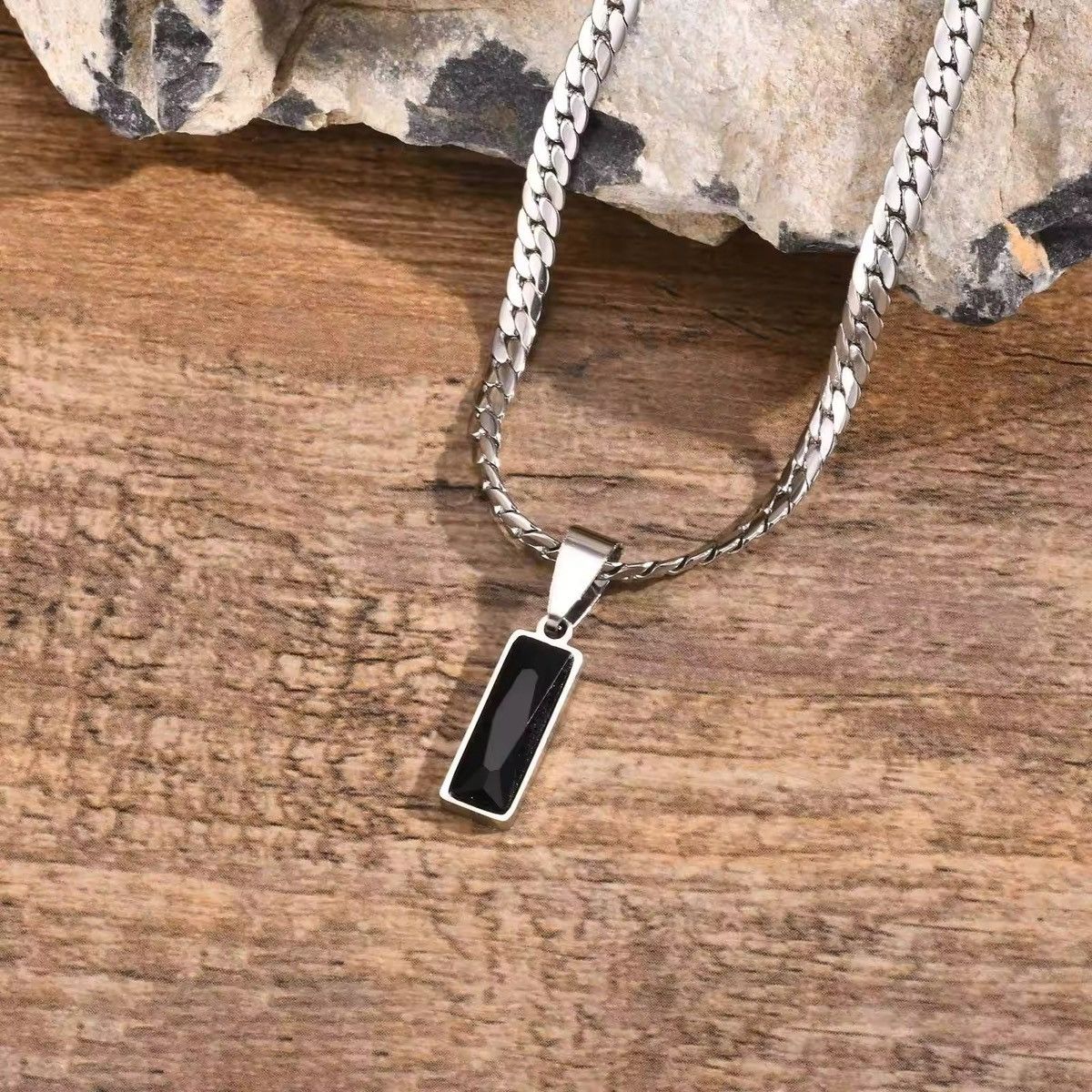 Jewelry Stylish Black Stone Necklaces Size ONE SIZE - 3 Thumbnail