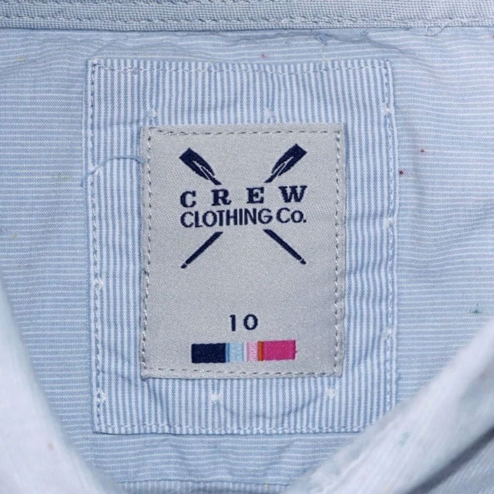 Vintage Crew Clothing Speckled Shirt Size UK 10 Womens Blue Button Up L/S Pre Loved Size L / US 10 / IT 46 - 5 Thumbnail