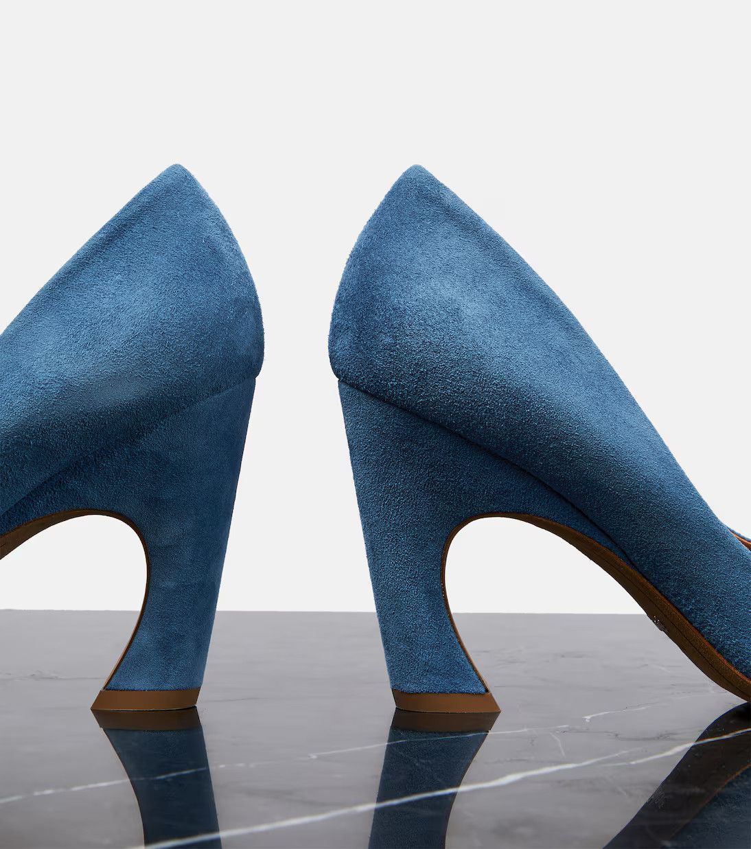 Chloe o1y0825 Leather Pumps in Deep Teal Size US 8 / IT 38 - 3 Thumbnail