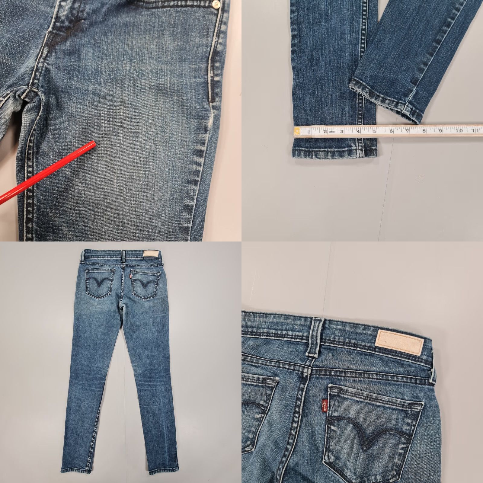 Levi's Levi's Jeans W27 L29 Skinny Low Rise Stretch Denim Womens Size 27" / US 4 / IT 40 - 8 Thumbnail