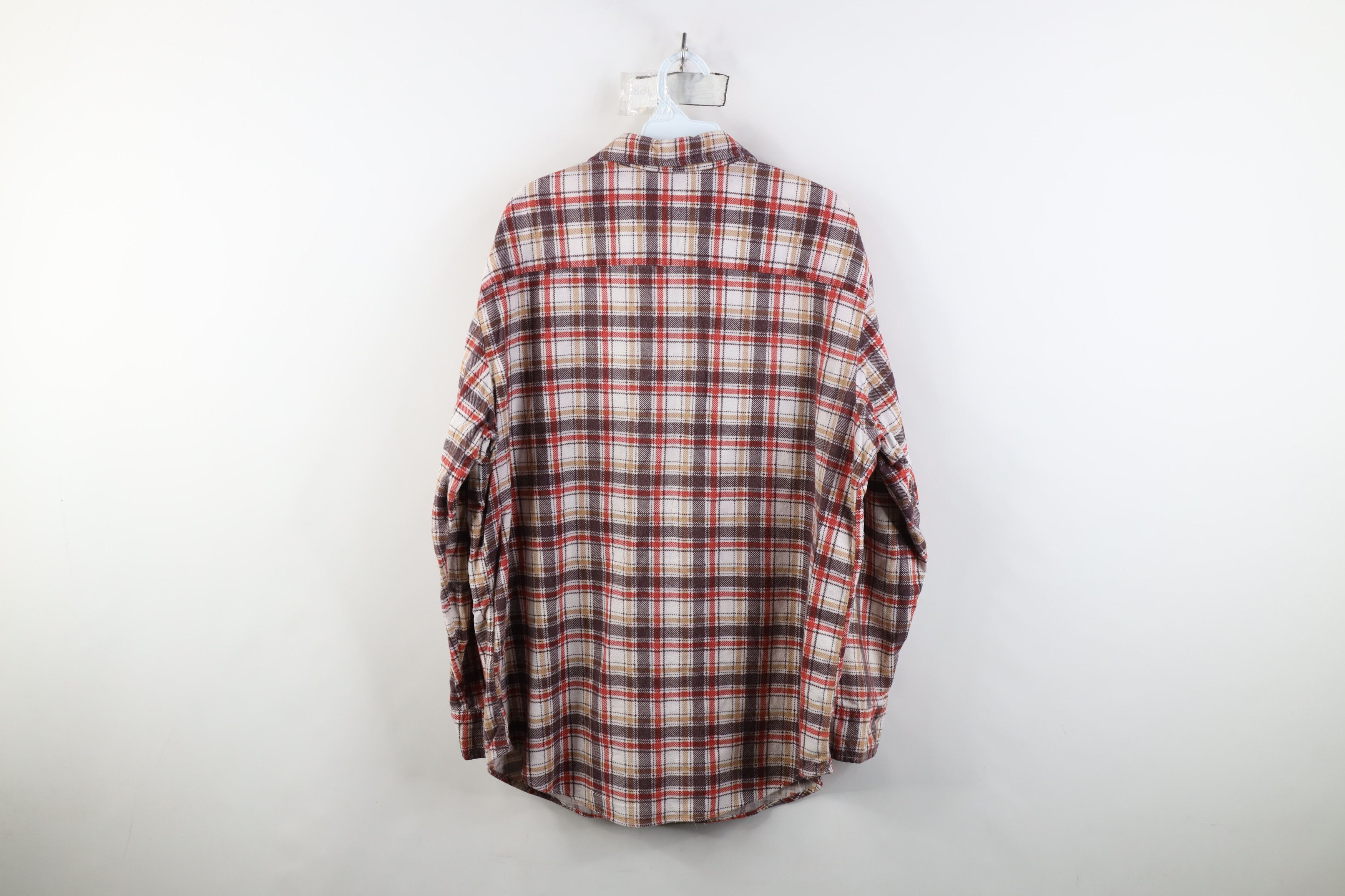 Vintage Vintage 70s Streetwear Heavyweight Button Shirt Plaid Size US XL / EU 56 / 4 - 10 Thumbnail