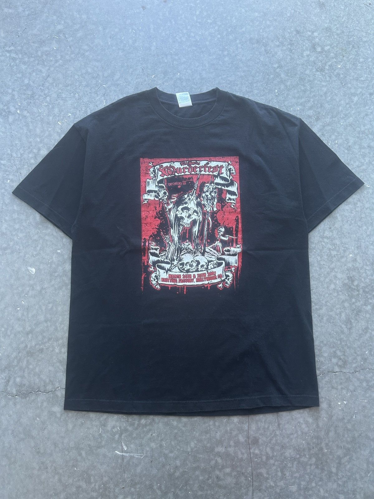 Unsound Rags × Vintage Vintage 2007 Murderfest Heavy Metal Graphic Tee Size US XL / EU 56 / 4 - 1 Thumbnail