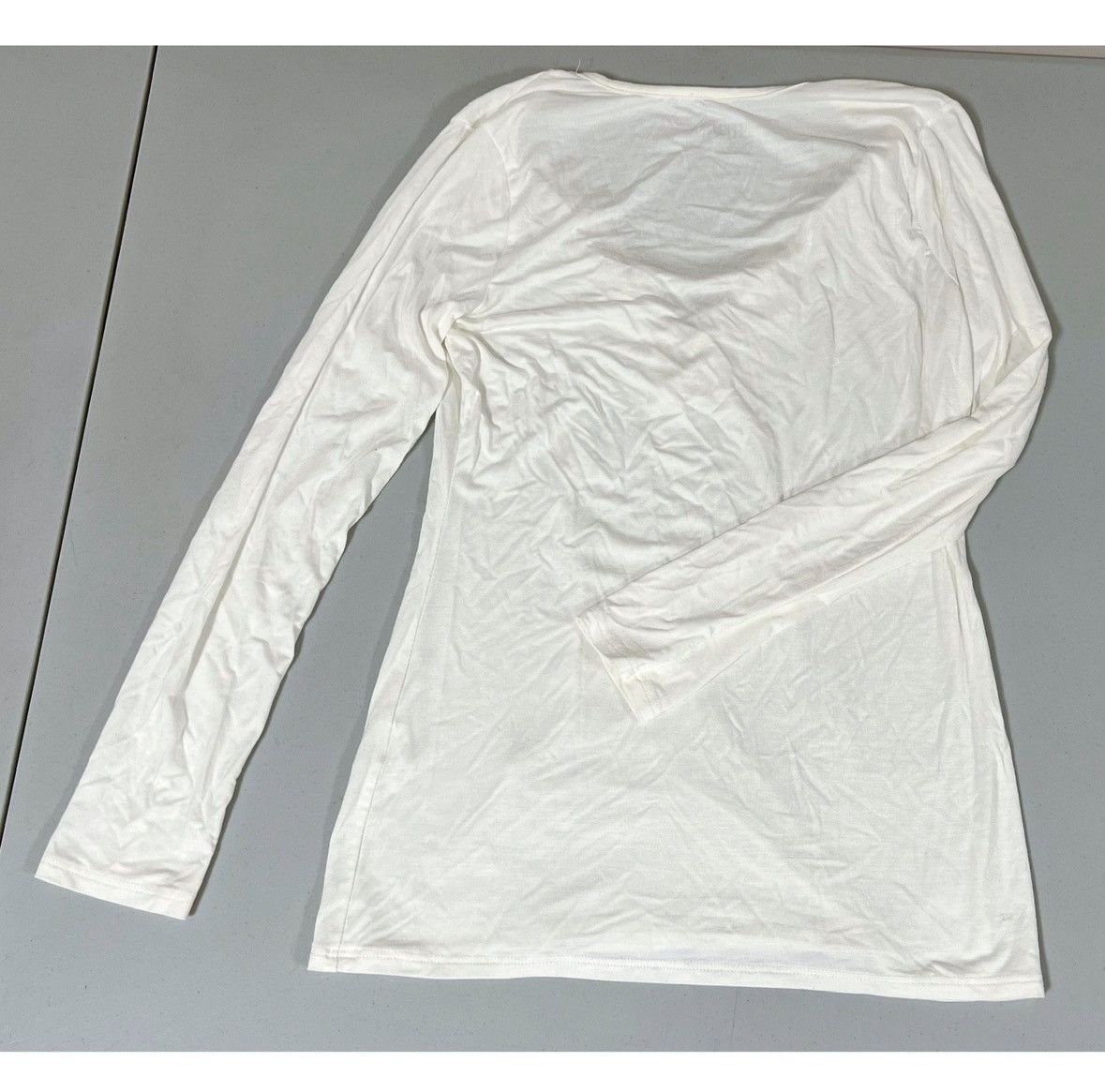 Paul Fredrick White V-Neck Lace-Up Long Sleeve Shirt Top Blouse Size M 🤍 Size M / US 6-8 / IT 42-44 - 4 Thumbnail
