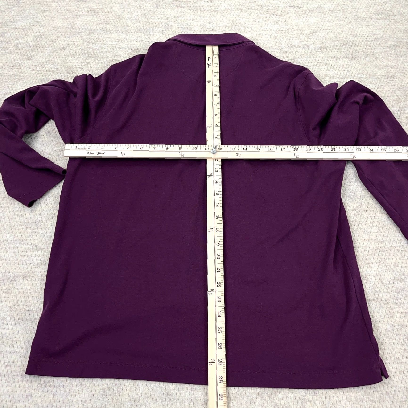 UNTUCKit UNTUCKit Polo Shirt Men XL Purple Cotton Golf Long Sleeve - Adult Regular Size, Solid, Collared, Button-Front, Breathable, Preppy Modern Size US XL / EU 56 / 4 - 6 Thumbnail