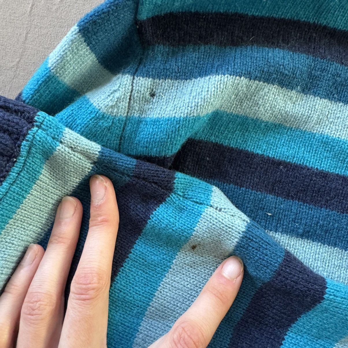 Old Navy Vintage Y2K Old Navy Stripe Wool Turtleneck Sweater Size M / US 6-8 / IT 42-44 - 3 Thumbnail