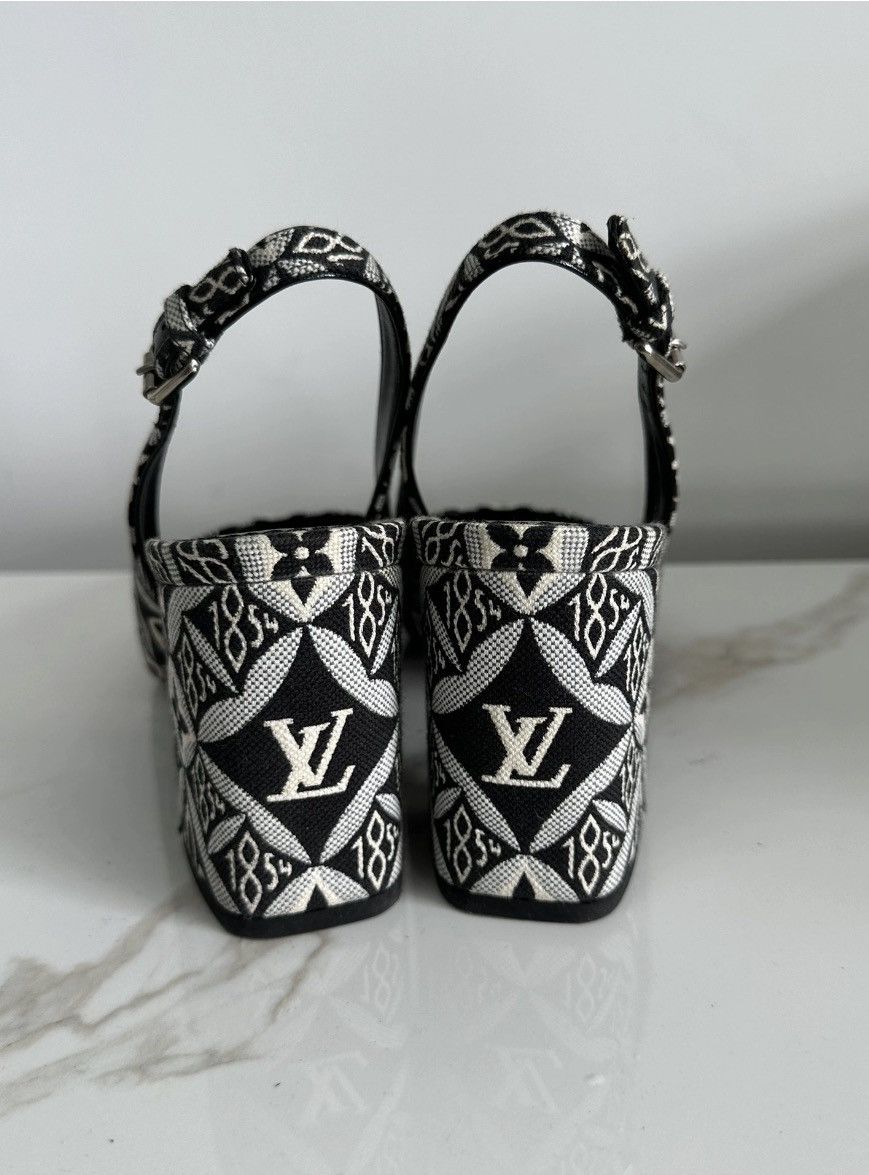 Louis Vuitton Authenticated✅ Louis Vuitton Black White Slingback Heels Size US 6 / IT 36 - 5 Thumbnail