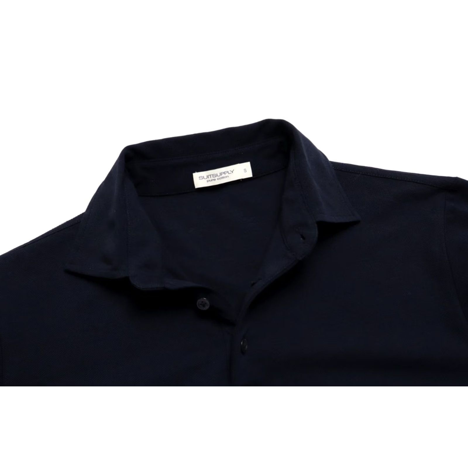 Suitsupply Suitsupply Pure Cotton T-Shirt Men's SMALL Short Sleeve Polo Collar Dark Blue Size US S / EU 44-46 / 1 - 4 Thumbnail
