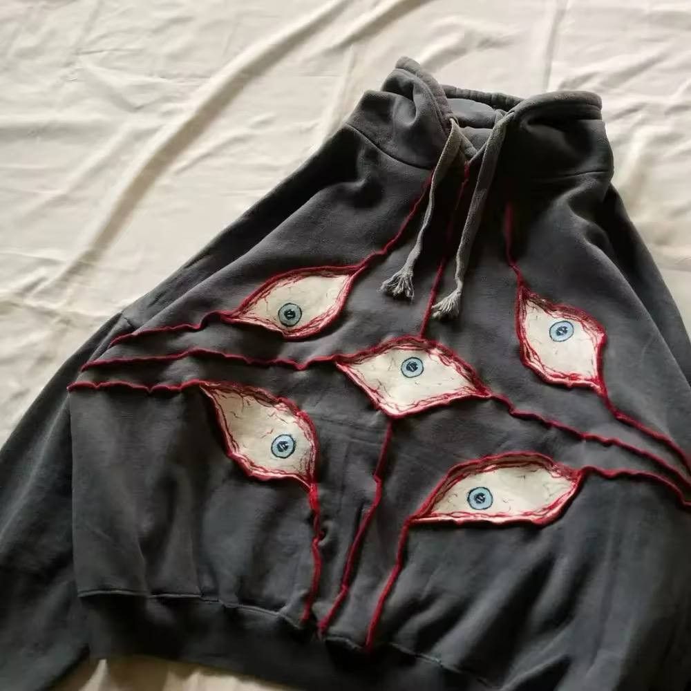 Japanese Brand × Vintage gothic patchwork hoodie. Size US L / EU 52-54 / 3 - 3 Thumbnail