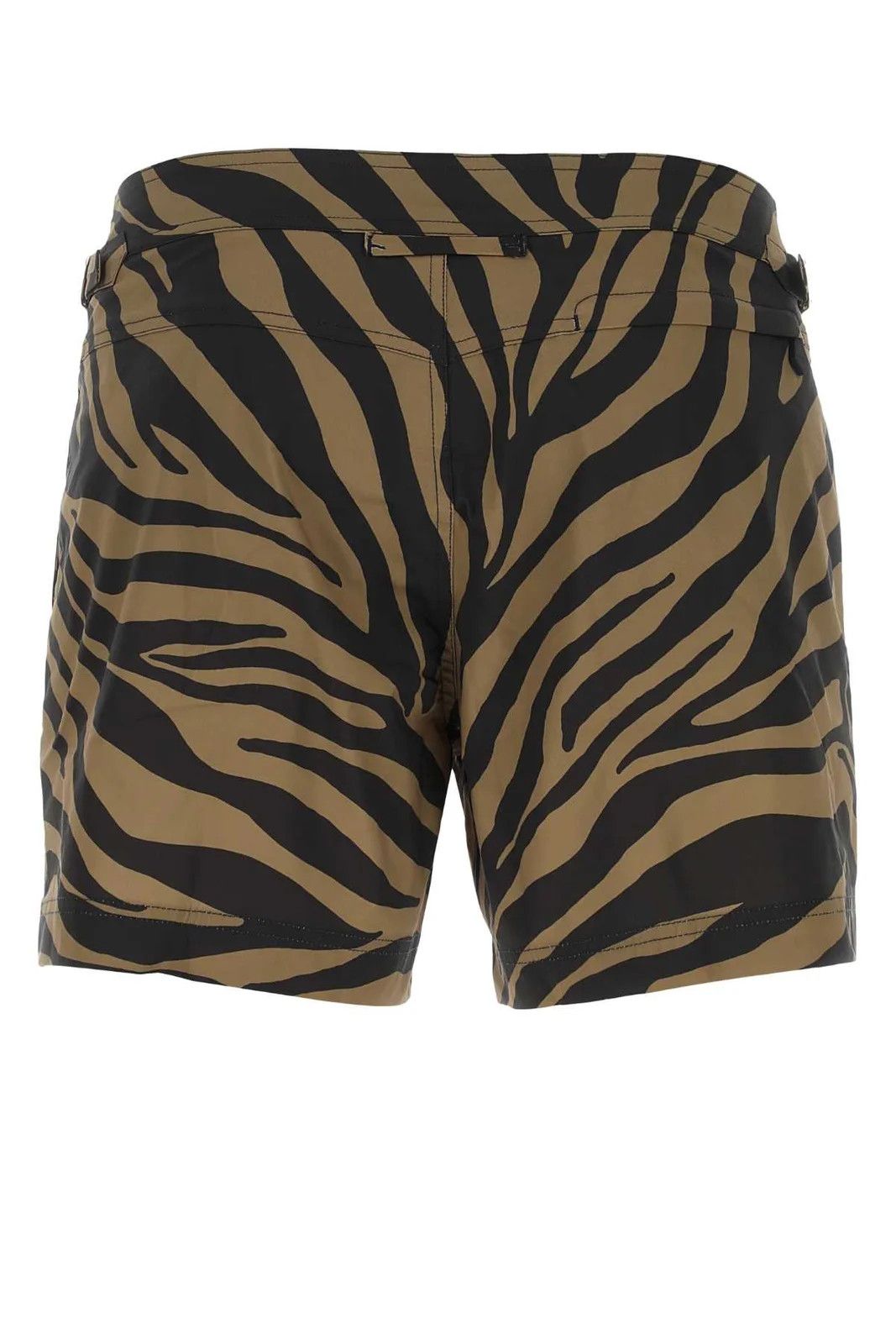 Tom Ford o1w1db10225 TFB450 Zebra Printed Swim Short Black & Caramel Size US 38 / EU 54 - 2 Thumbnail