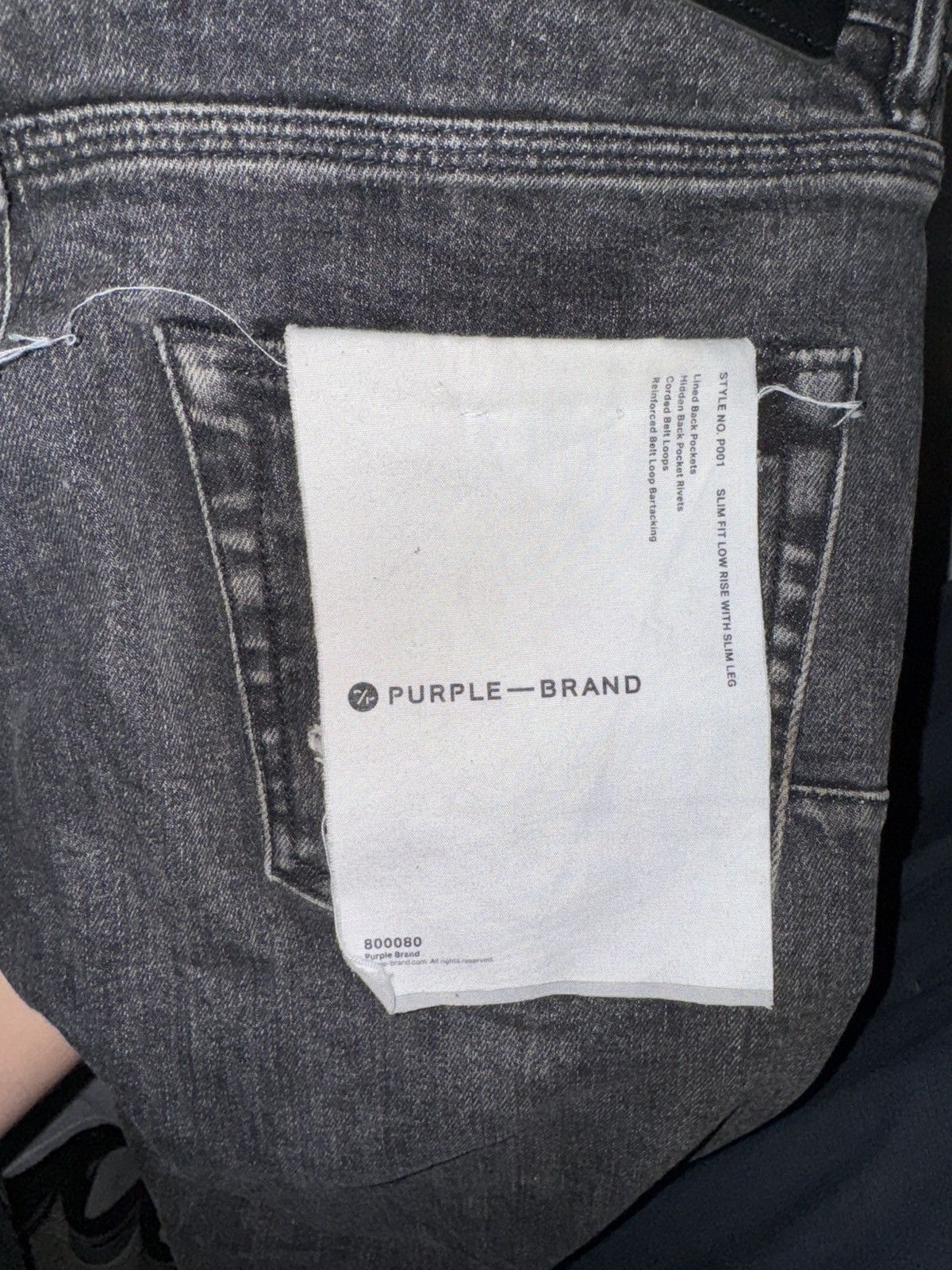 Purple Brand Purple Jeans - Black Heavy Repair Plaid Patch 31 Size US 31 - 17 Thumbnail